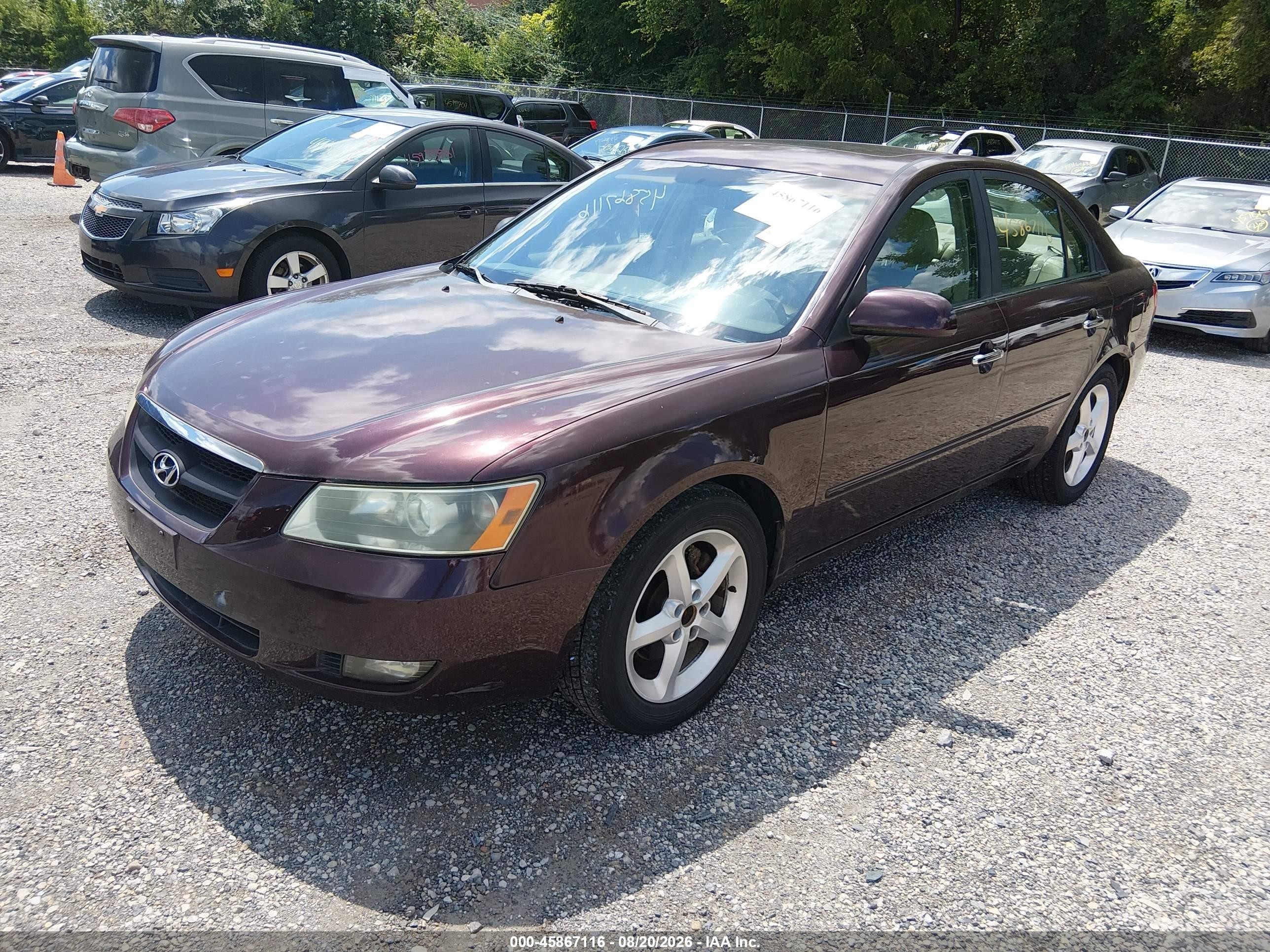 2006 Hyundai Sonata Gls V6/lx V6 Темно-бордовый vin: 5NPEU46F16H015289