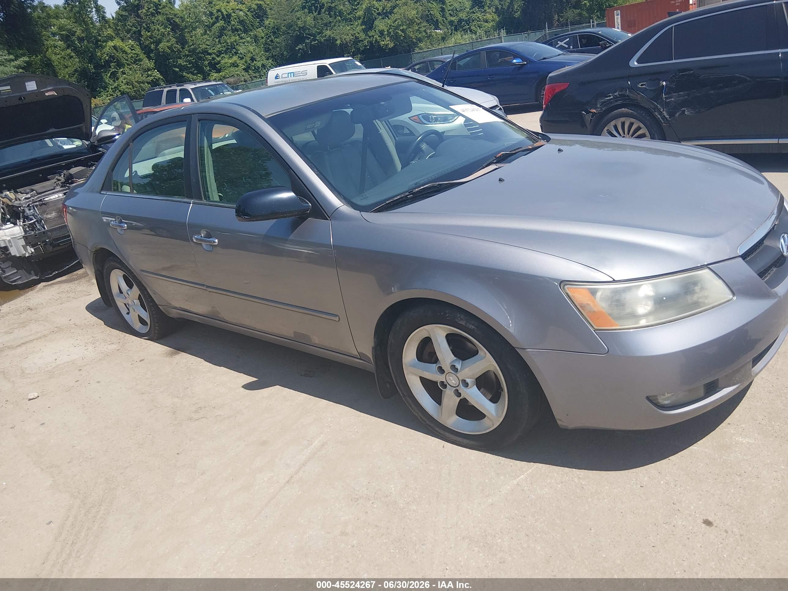 2006 Hyundai Sonata Gls V6/lx V6 Silver vin: 5NPEU46F16H037289
