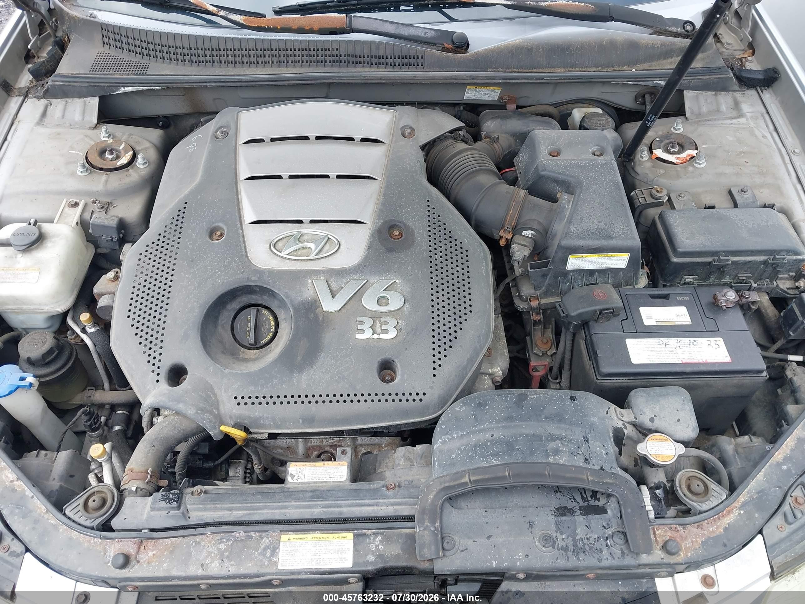 2006 Hyundai Sonata Gls V6/lx V6 Silver vin: 5NPEU46F16H047580