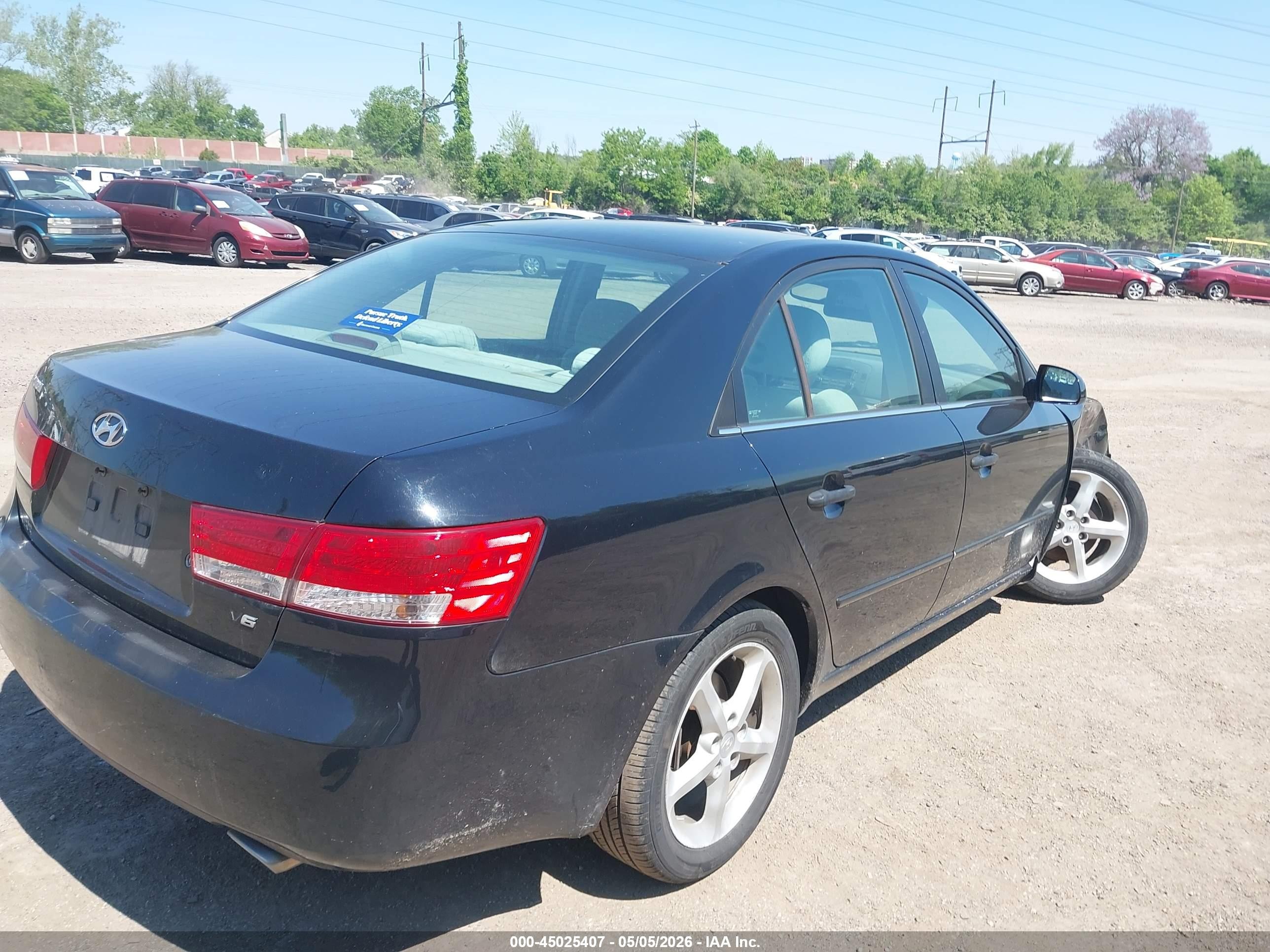 2006 Hyundai Sonata   Black vin: 5NPEU46F16H053122