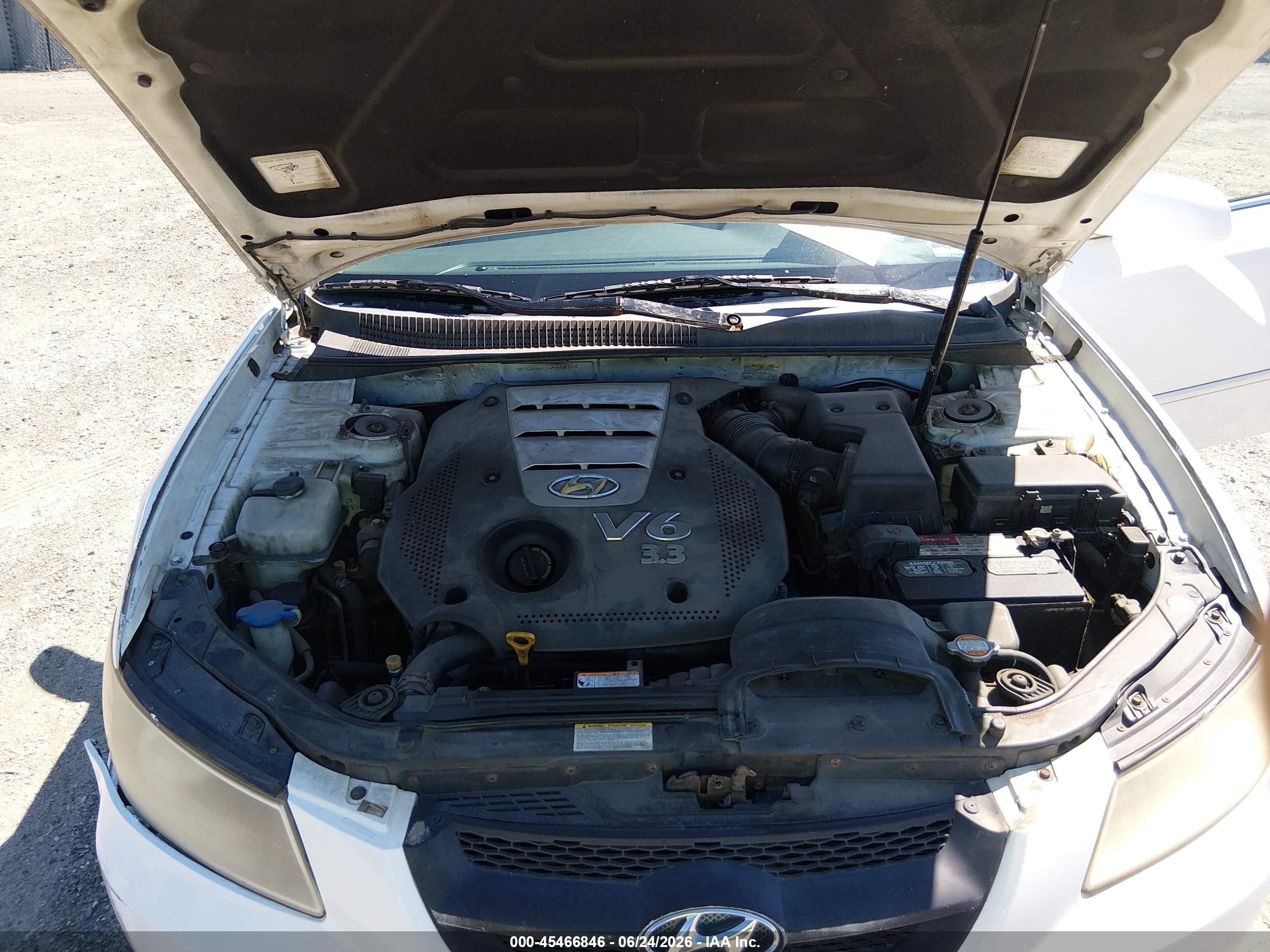 2006 Hyundai Sonata Gls V6/lx V6 White vin: 5NPEU46F16H080353
