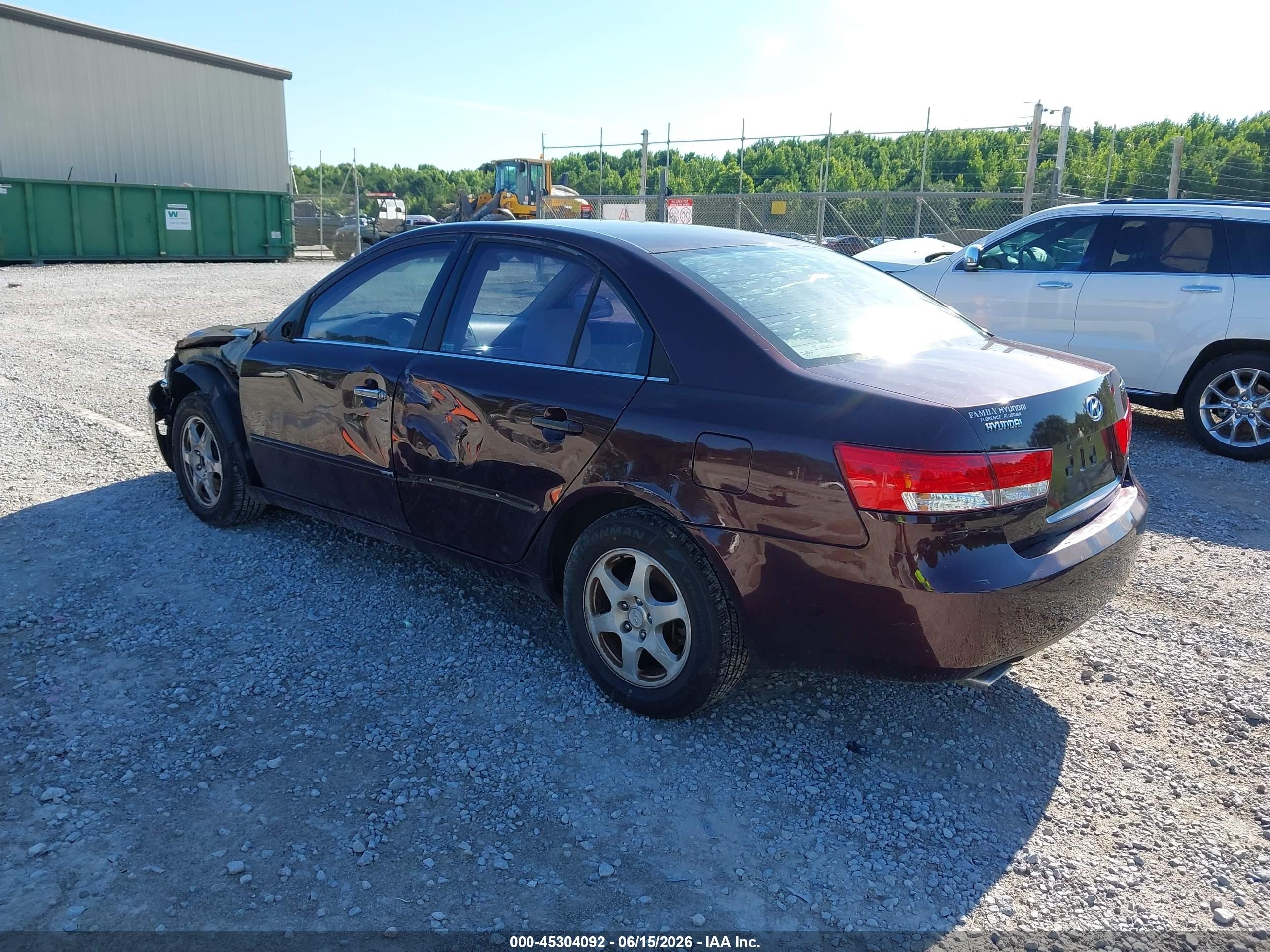 2006 Hyundai Sonata Gls V6/lx V6 Burgundy vin: 5NPEU46F16H093720