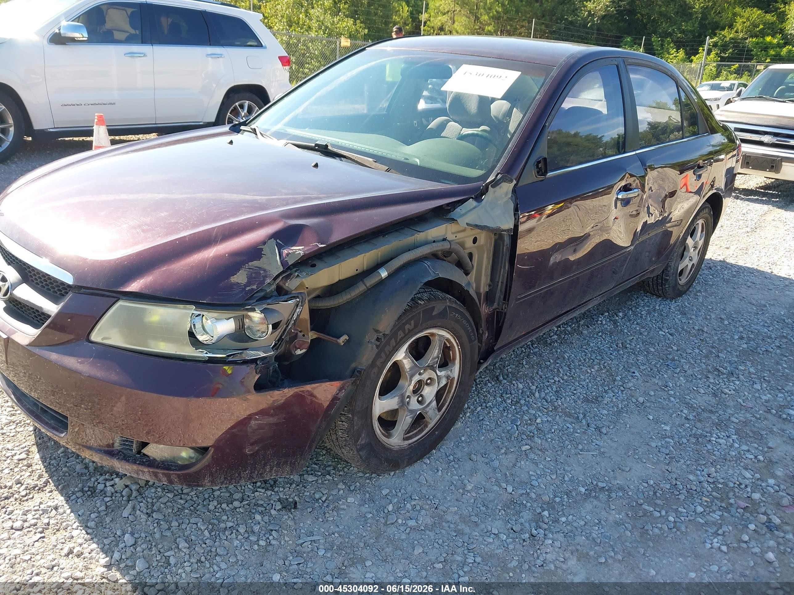 2006 Hyundai Sonata Gls V6/lx V6 Burgundy vin: 5NPEU46F16H093720