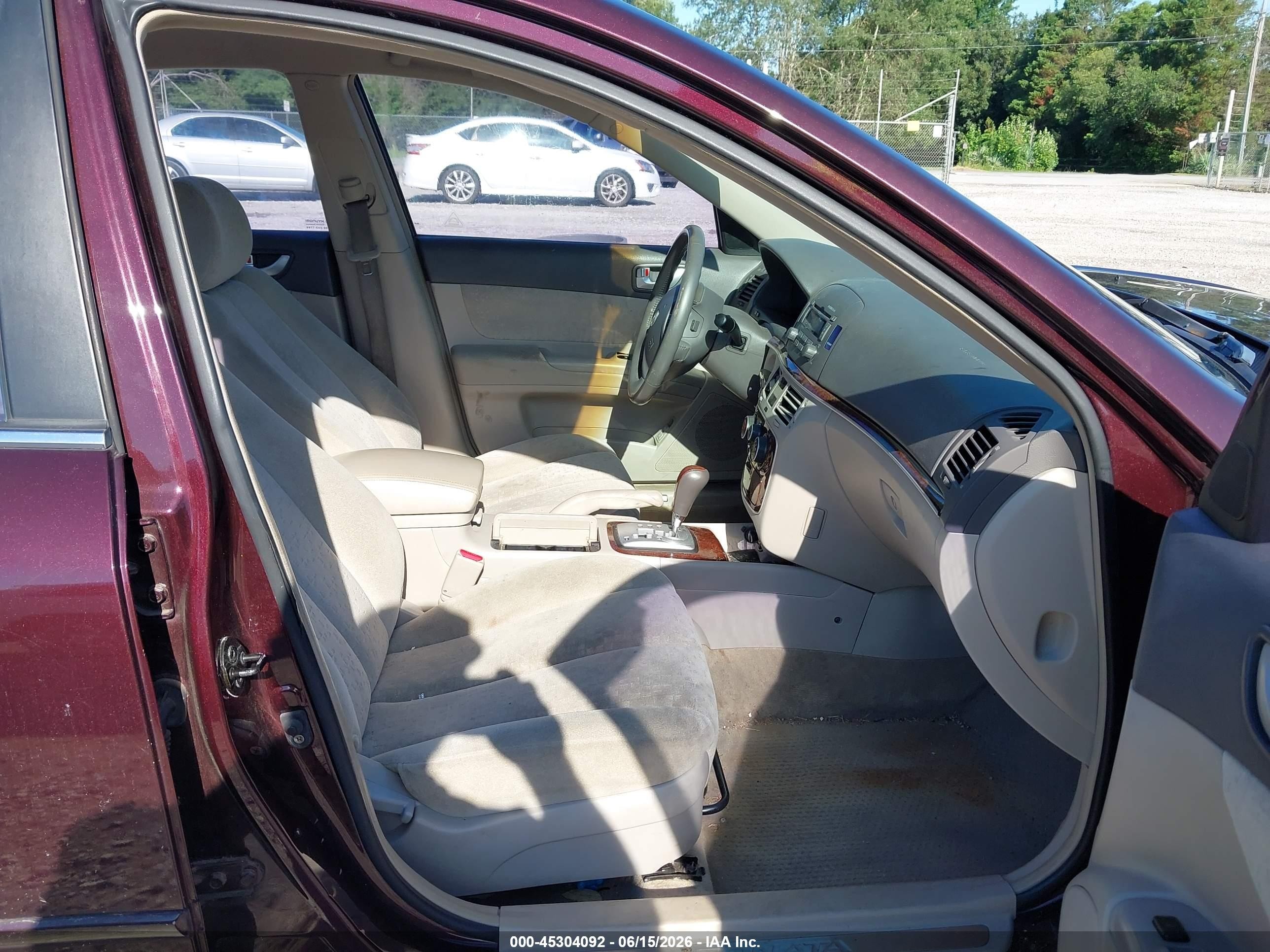 2006 Hyundai Sonata Gls V6/lx V6 Burgundy vin: 5NPEU46F16H093720