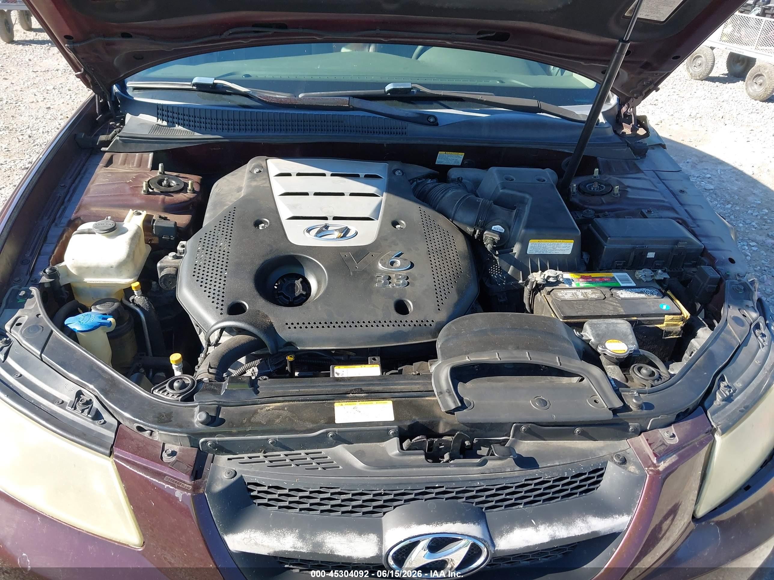 2006 Hyundai Sonata Gls V6/lx V6 Burgundy vin: 5NPEU46F16H093720