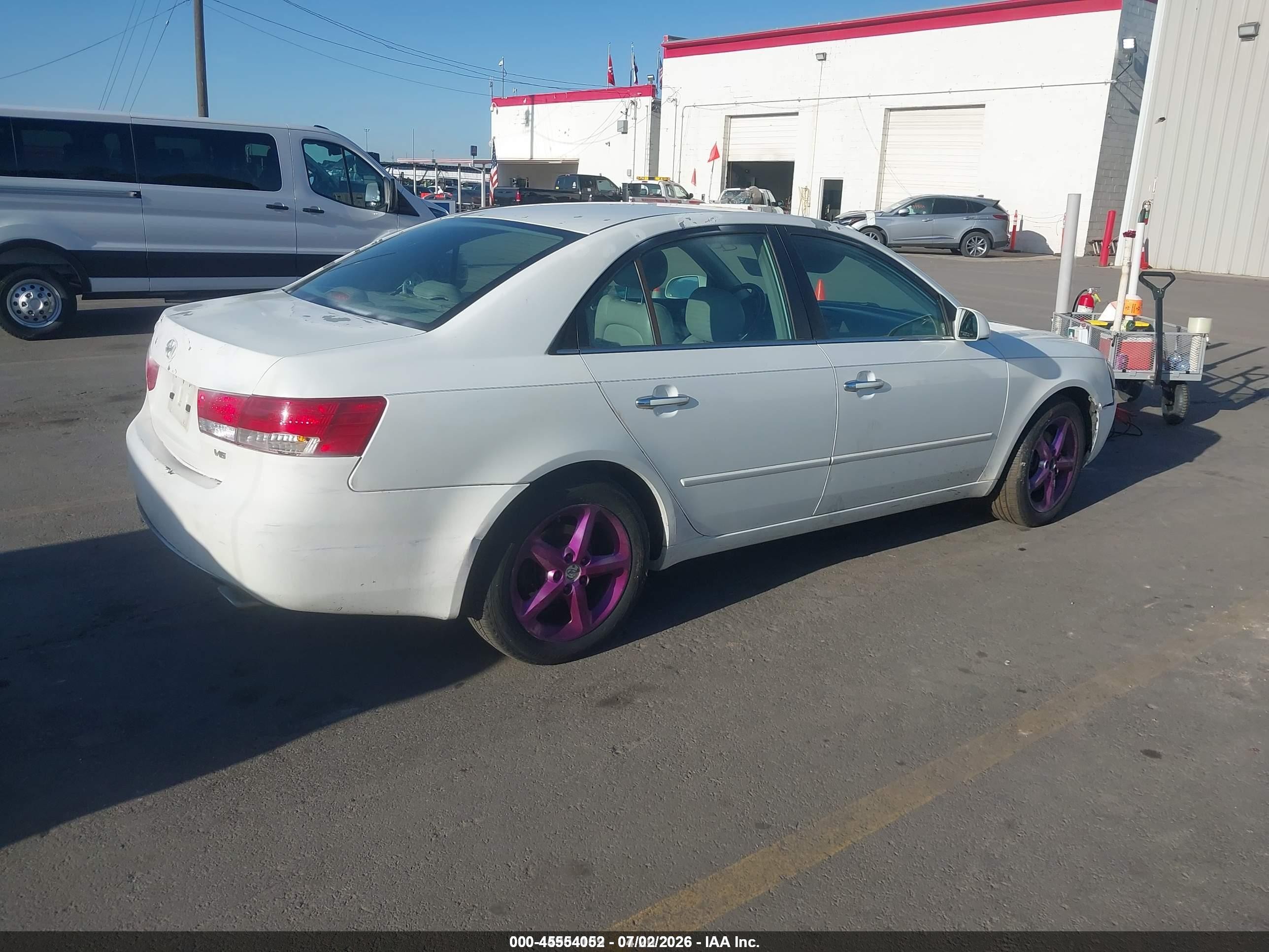 2006 Hyundai Sonata Gls V6/lx V6 White vin: 5NPEU46F16H097914