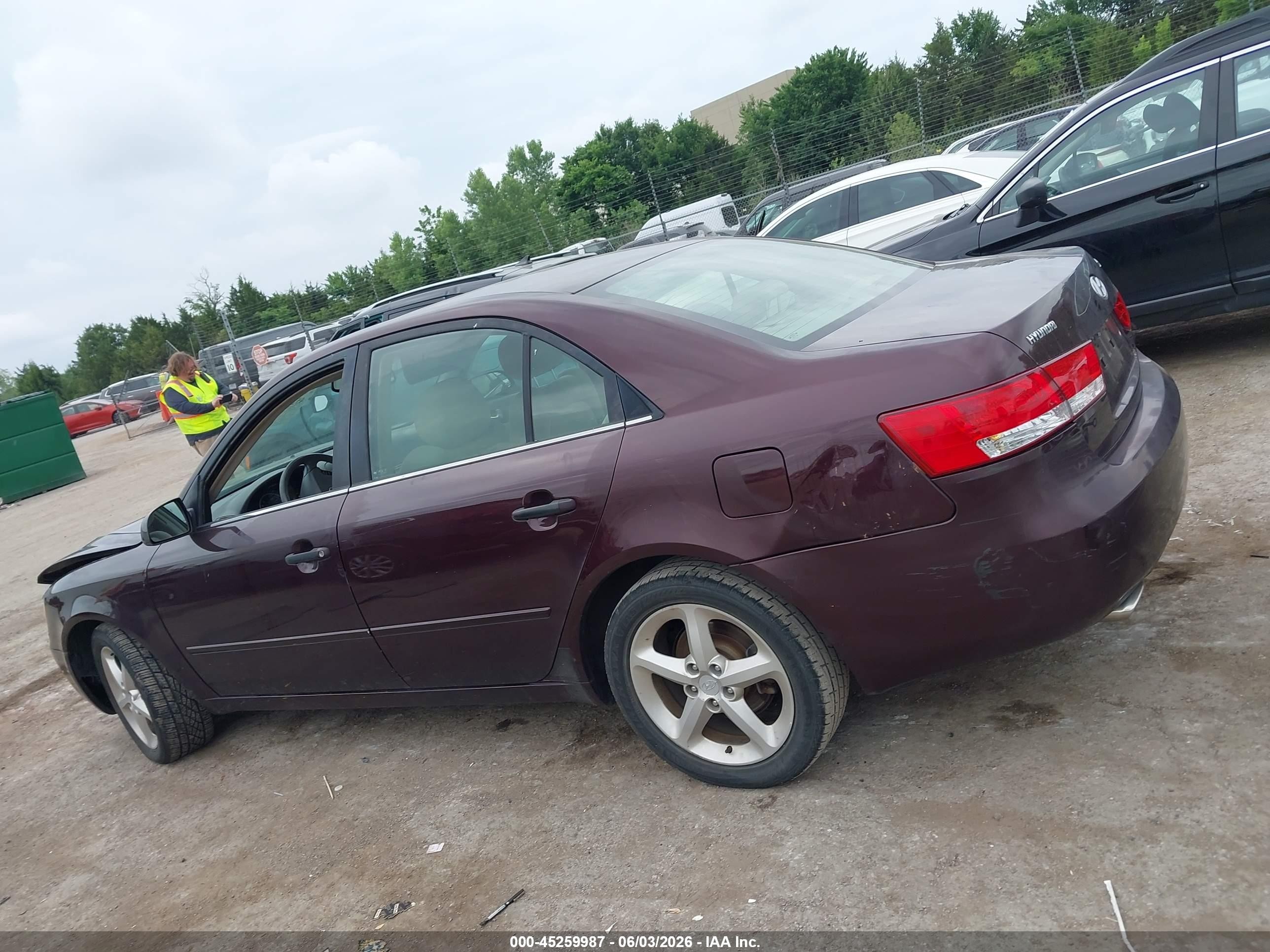 2006 Hyundai Sonata Gls V6/lx V6 Purple vin: 5NPEU46F16H117188