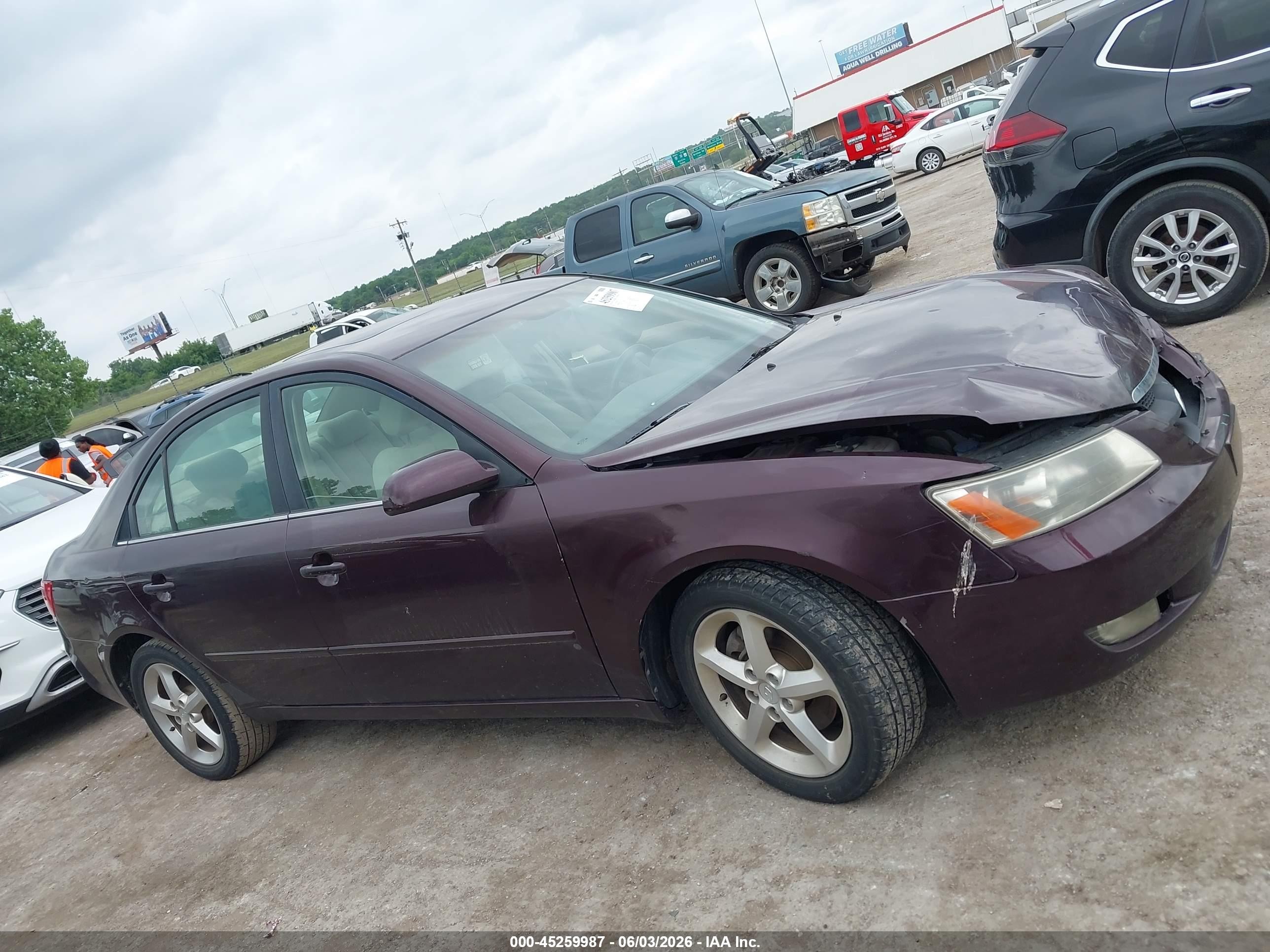 2006 Hyundai Sonata Gls V6/lx V6 Purple vin: 5NPEU46F16H117188