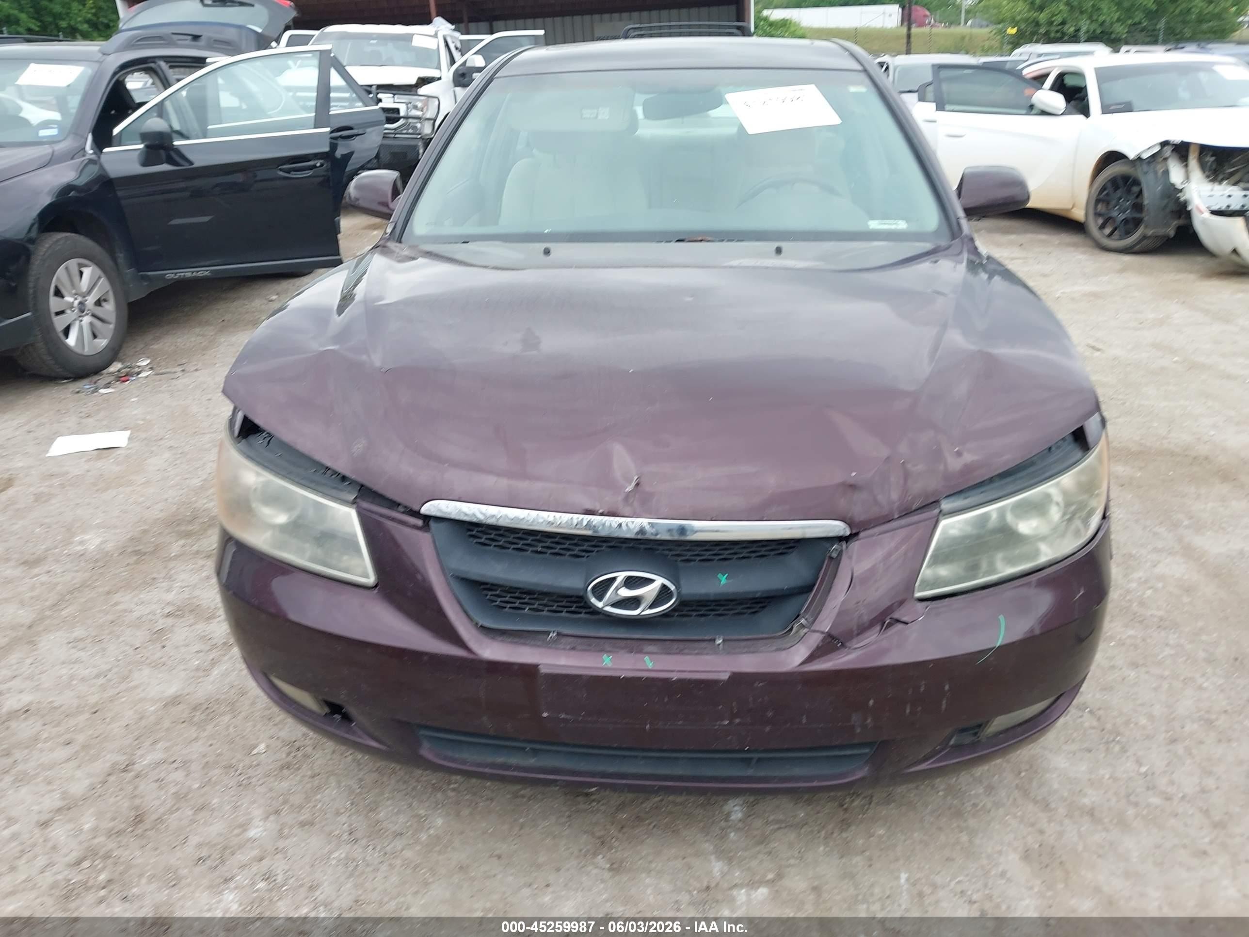 2006 Hyundai Sonata Gls V6/lx V6 Purple vin: 5NPEU46F16H117188