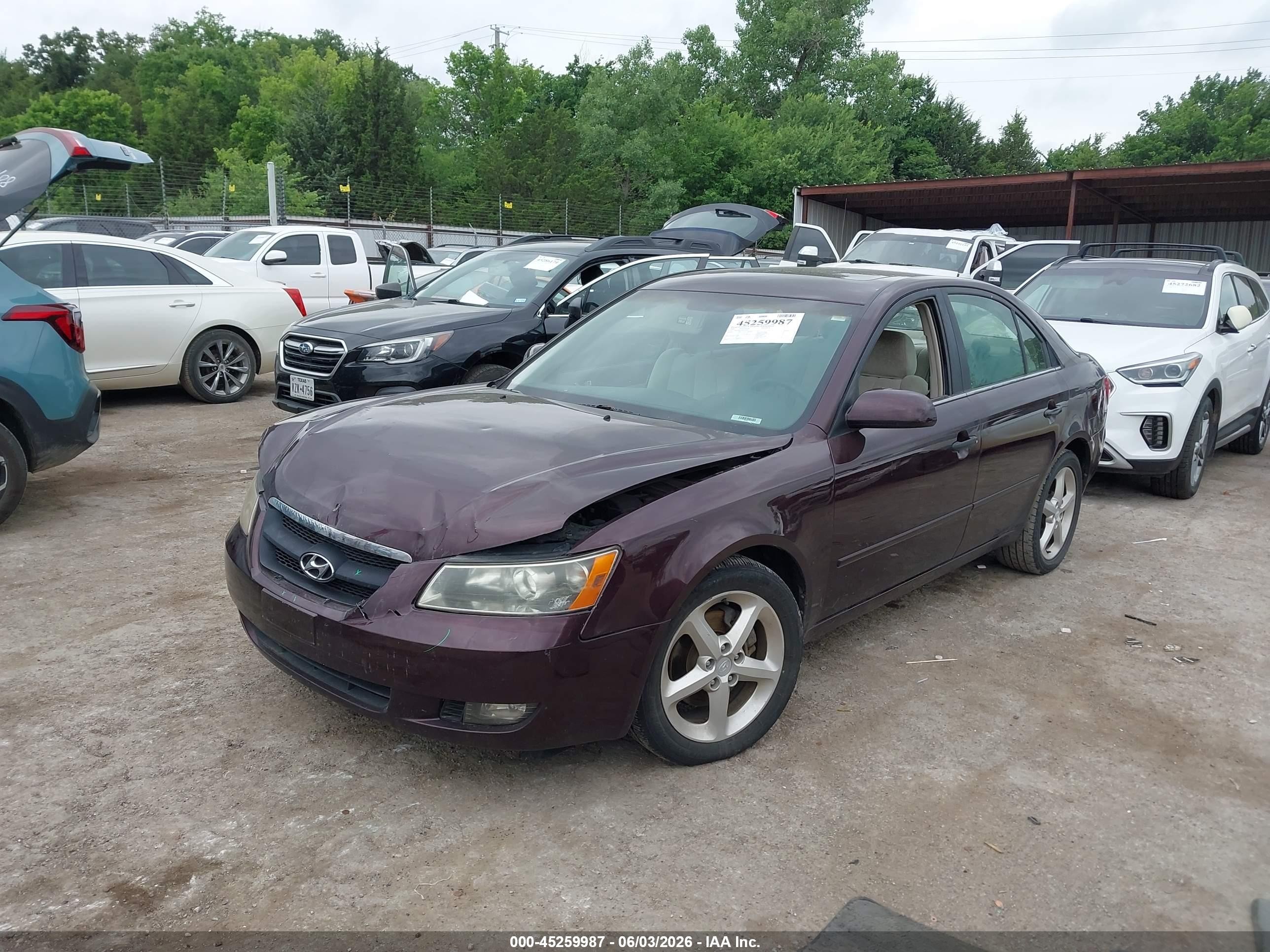 2006 Hyundai Sonata Gls V6/lx V6 Purple vin: 5NPEU46F16H117188