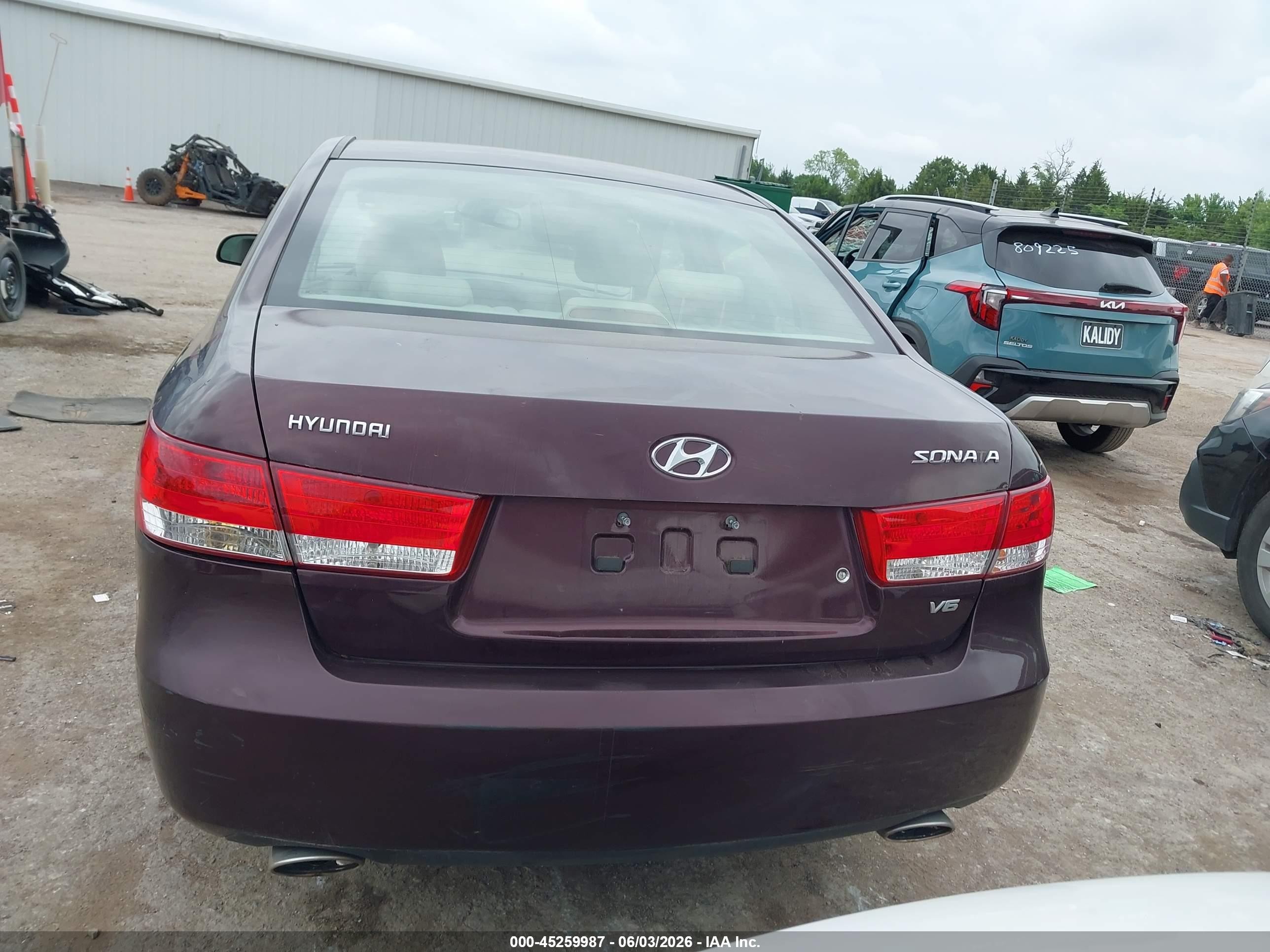2006 Hyundai Sonata Gls V6/lx V6 Purple vin: 5NPEU46F16H117188