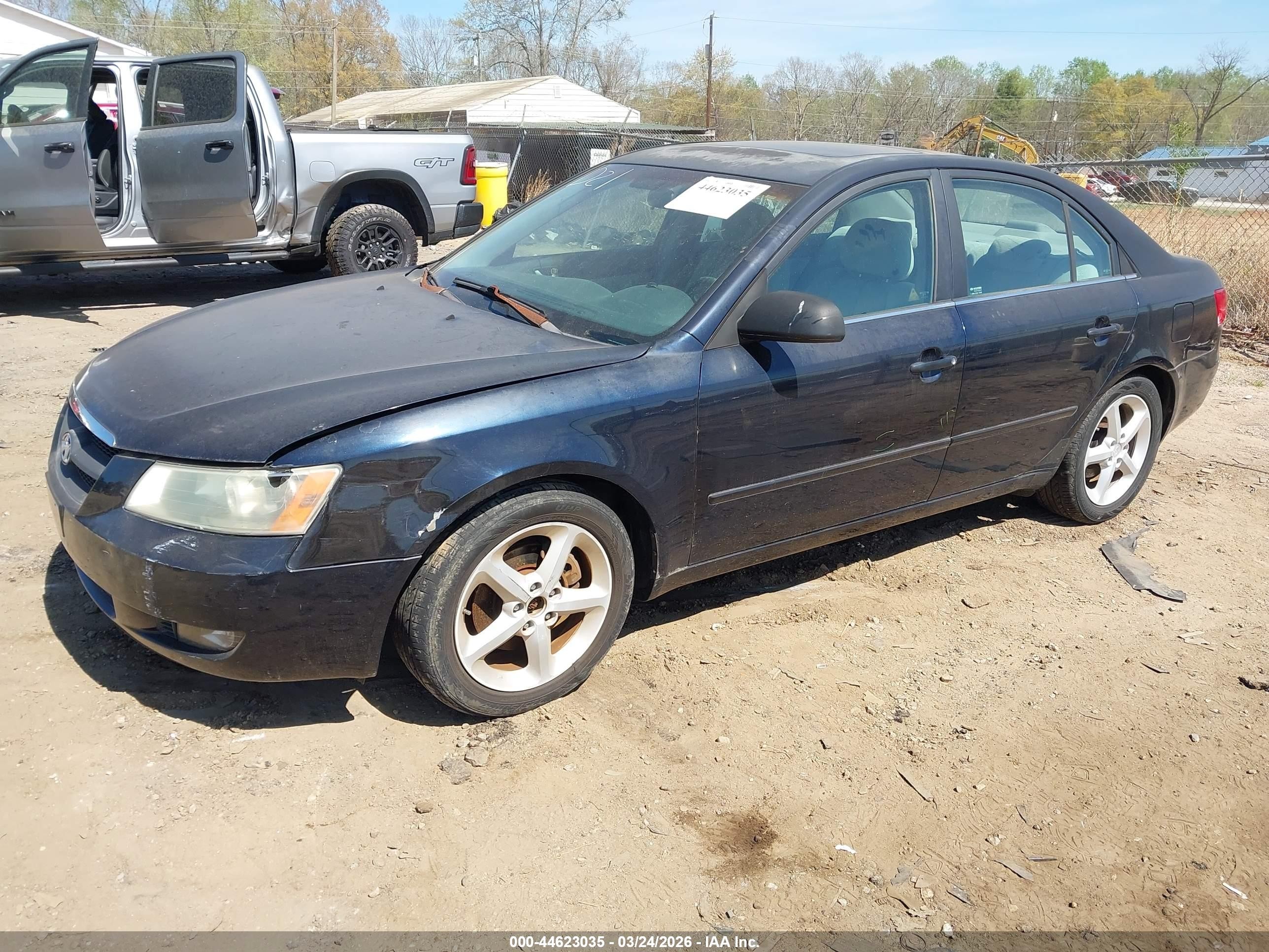 2007 Hyundai Sonata Limited/se V6 Dark Blue vin: 5NPEU46F17H182155
