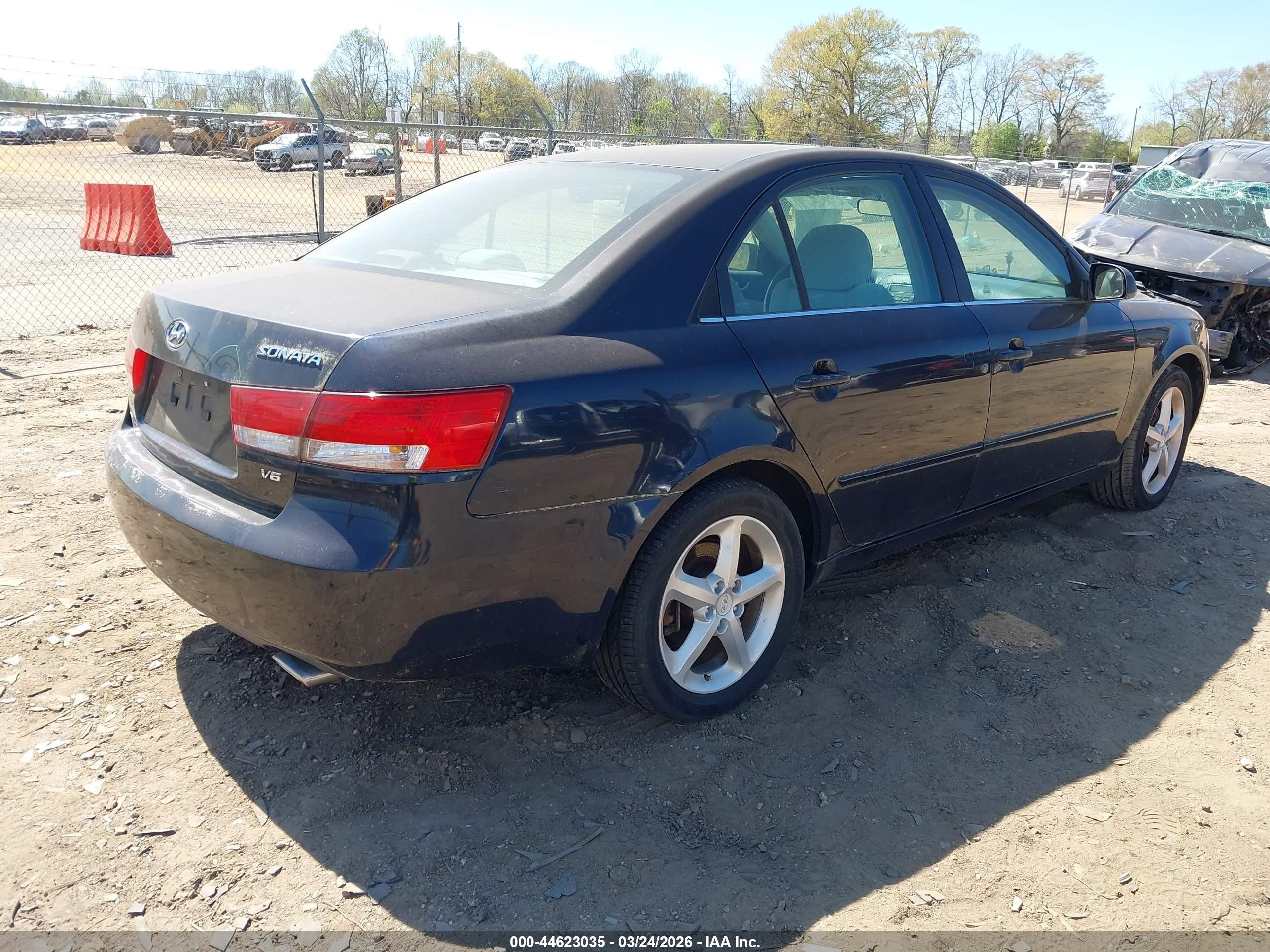2007 Hyundai Sonata Limited/se V6 Dark Blue vin: 5NPEU46F17H182155