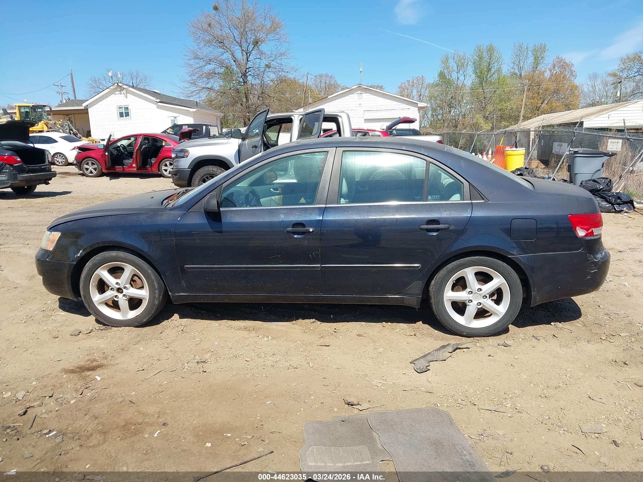 2007 Hyundai Sonata Limited/se V6 Dark Blue vin: 5NPEU46F17H182155