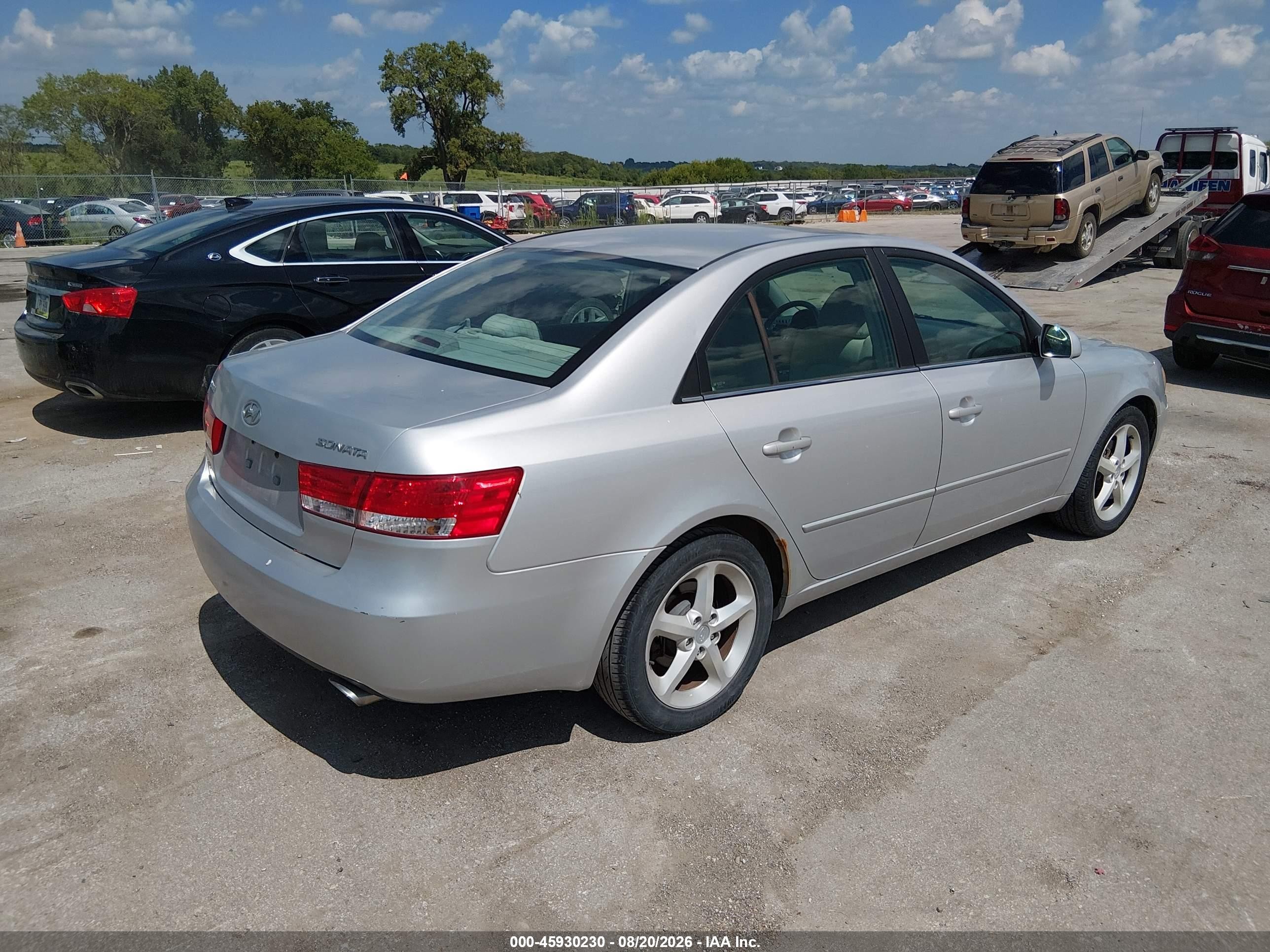 2007 Hyundai Sonata Limited/limited W/xm/se/se W/xm Серебряный vin: 5NPEU46F17H216885
