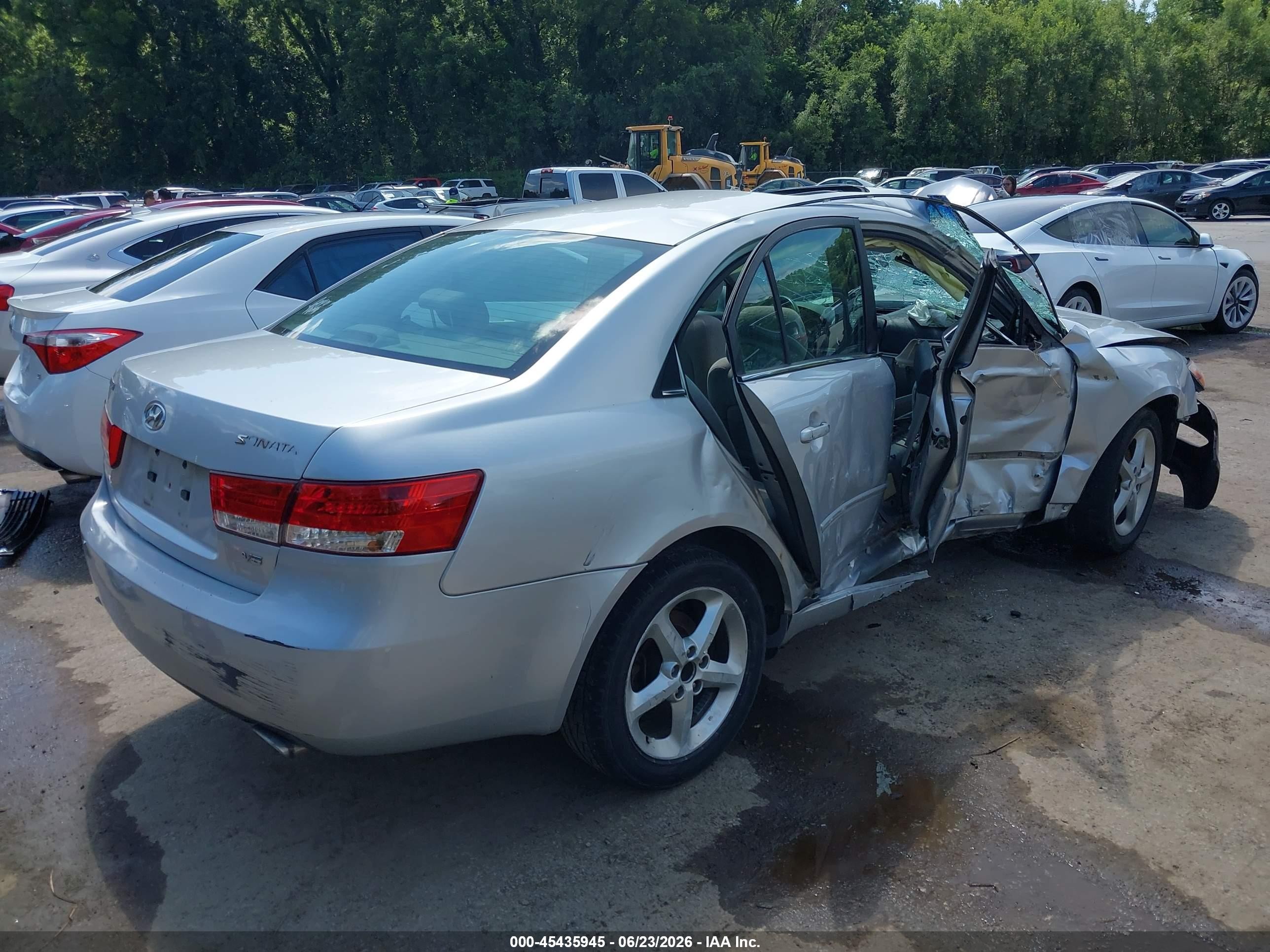 2007 Hyundai Sonata Limited/limited W/xm/se/se W/xm Silver vin: 5NPEU46F17H217423