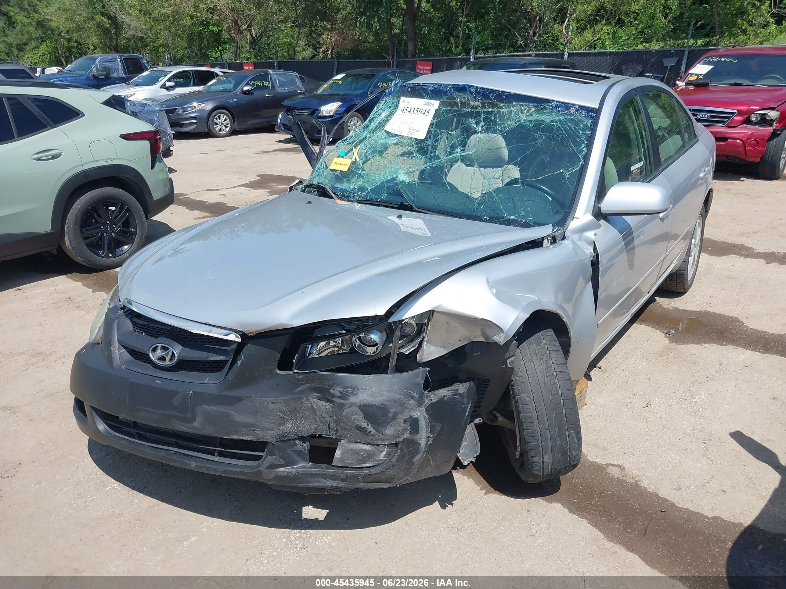 2007 Hyundai Sonata Limited/limited W/xm/se/se W/xm Silver vin: 5NPEU46F17H217423