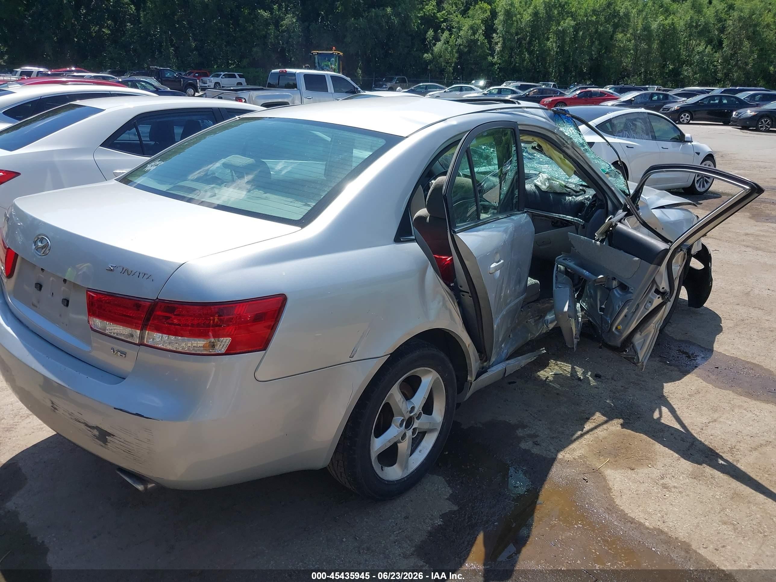 2007 Hyundai Sonata Limited/limited W/xm/se/se W/xm Silver vin: 5NPEU46F17H217423