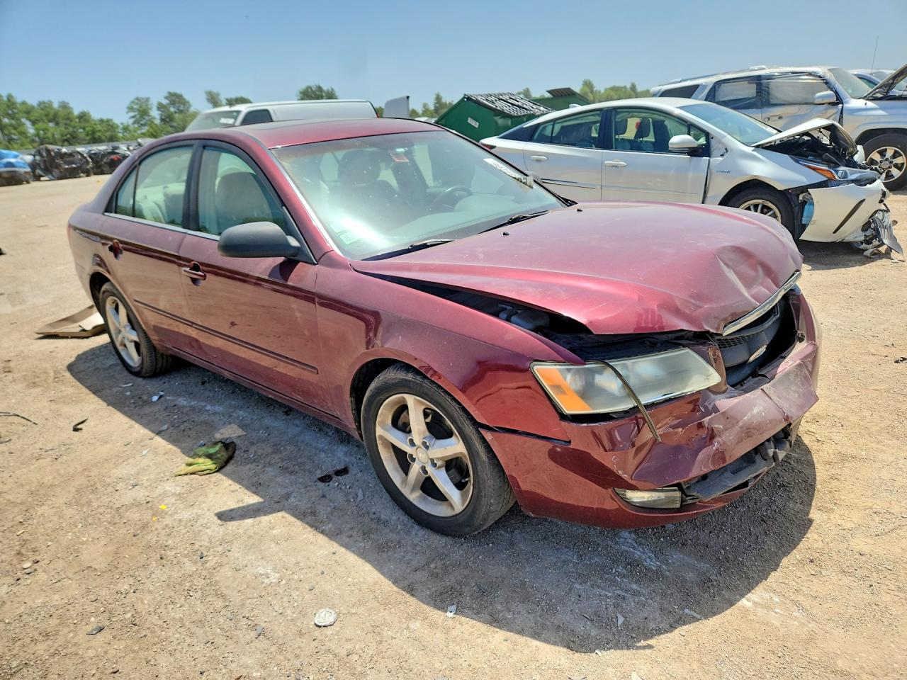 2007 Hyundai Sonata Se/limited Burgundy vin: 5NPEU46F17H242967
