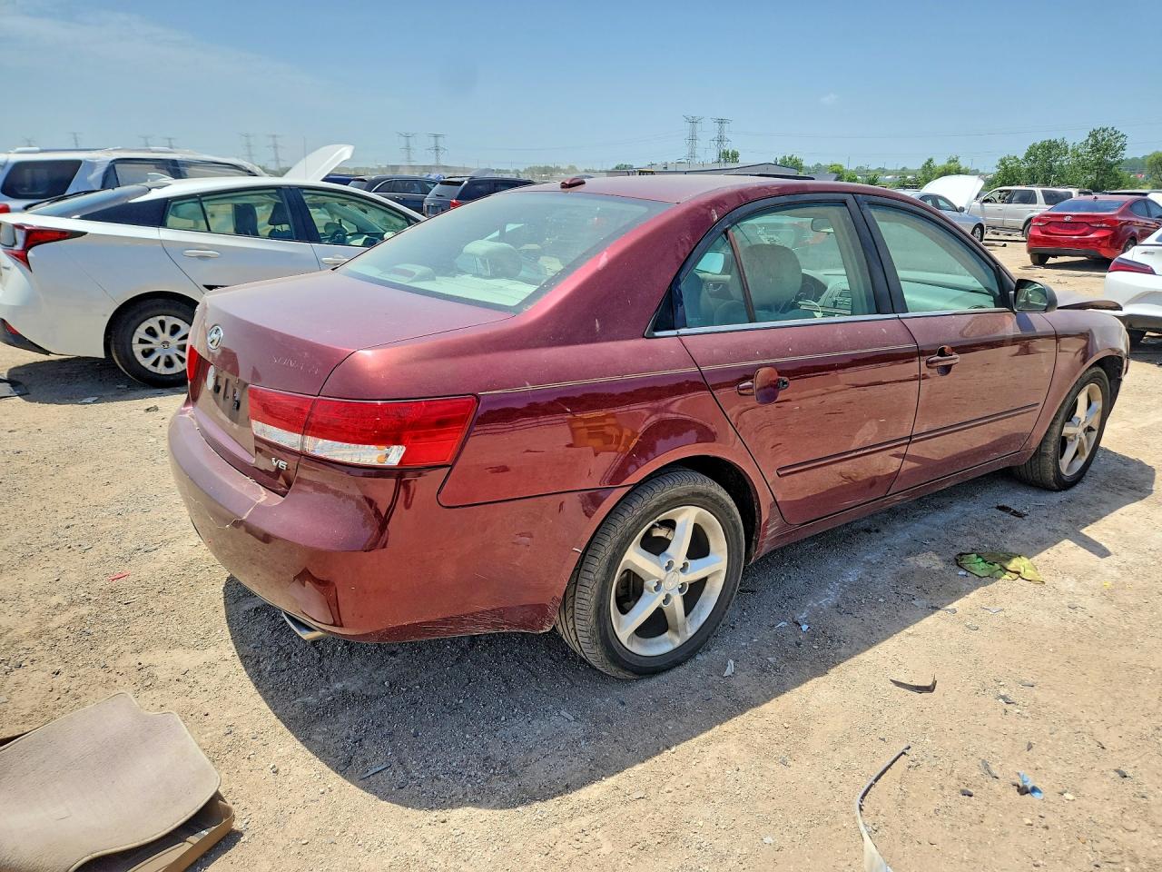 2007 Hyundai Sonata Se/limited Burgundy vin: 5NPEU46F17H242967