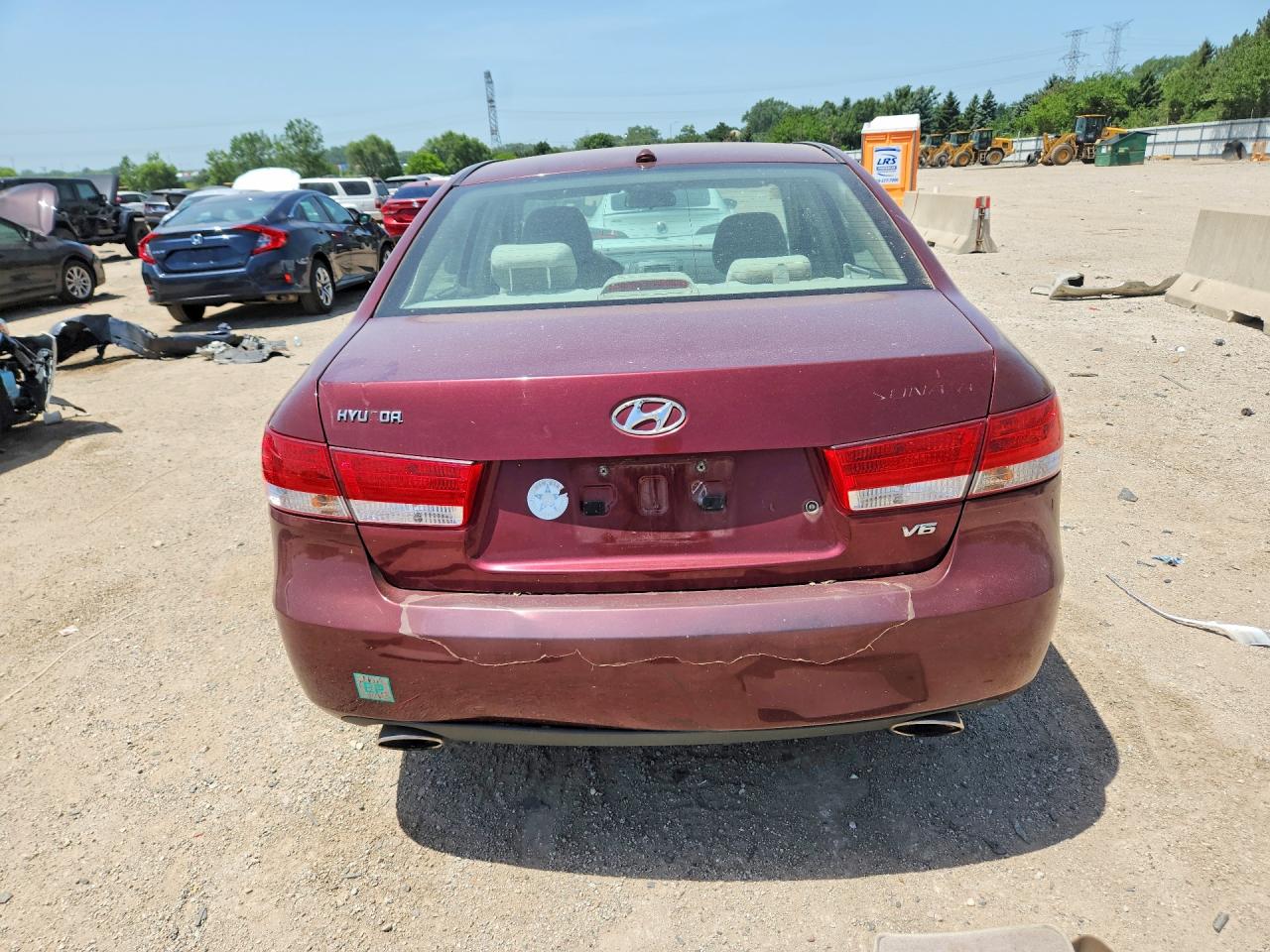 2007 Hyundai Sonata Se/limited Burgundy vin: 5NPEU46F17H242967
