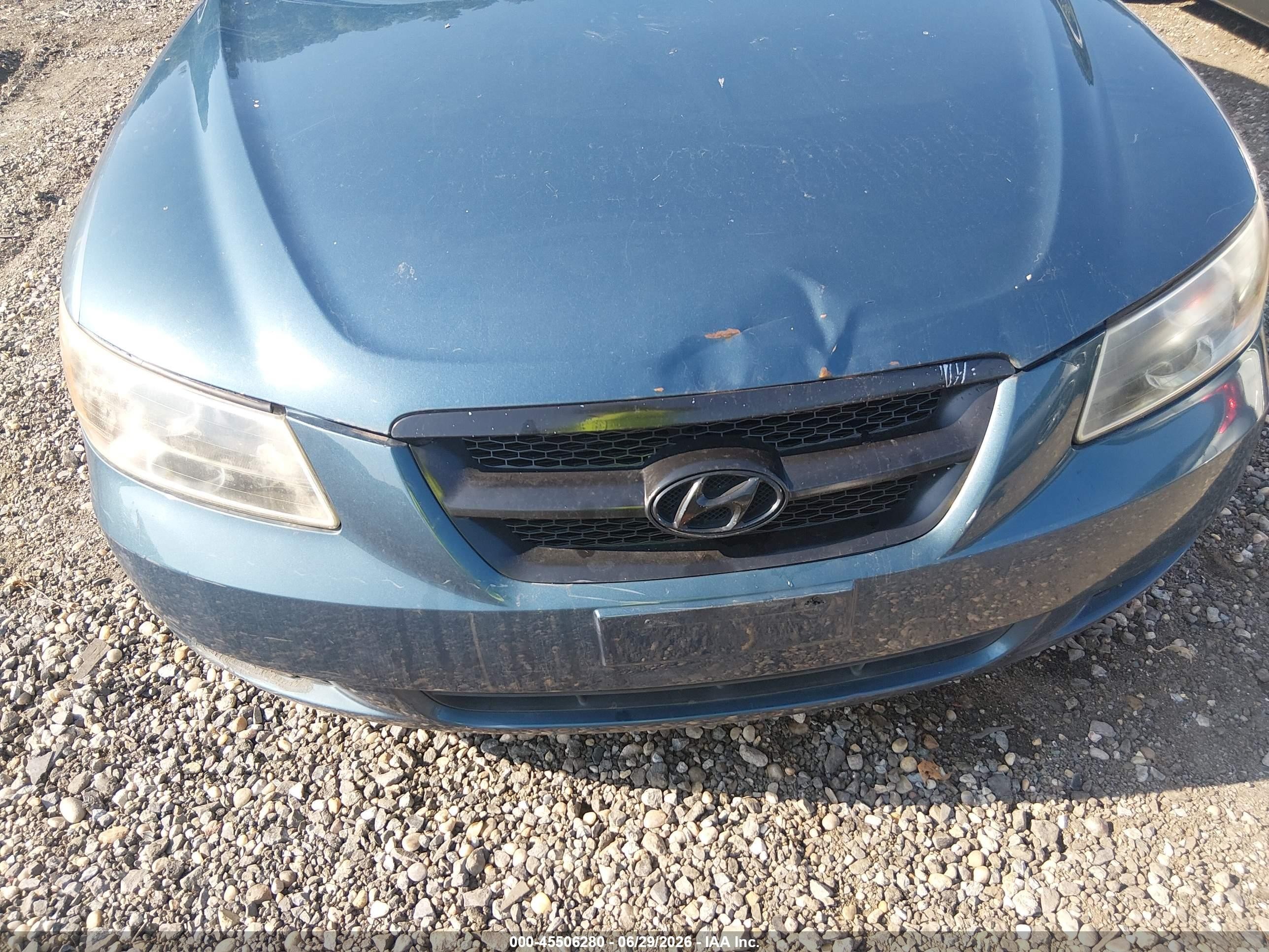 2006 Hyundai Sonata Gls V6/lx V6 Blue vin: 5NPEU46F26H033607