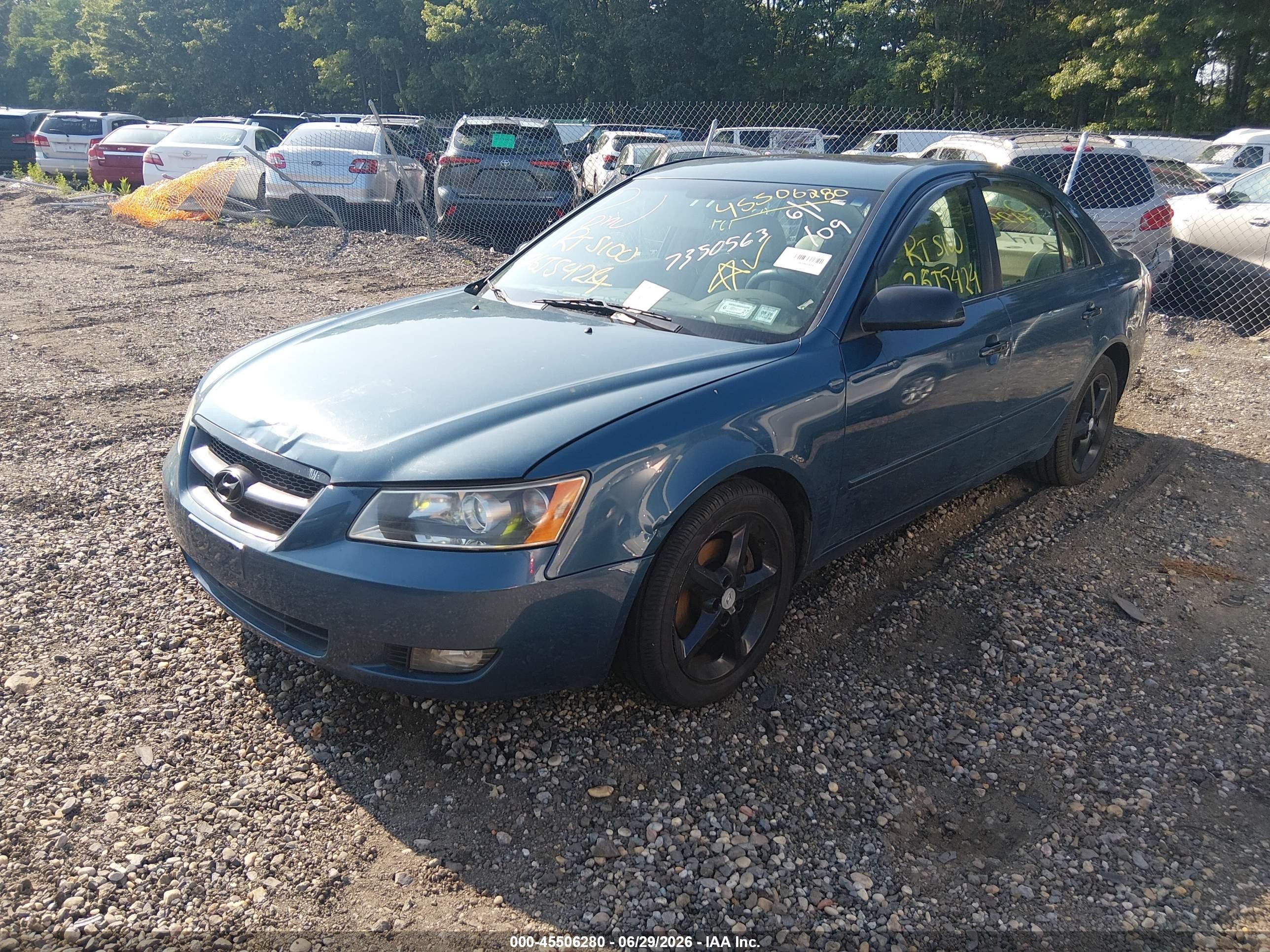 2006 Hyundai Sonata Gls V6/lx V6 Blue vin: 5NPEU46F26H033607