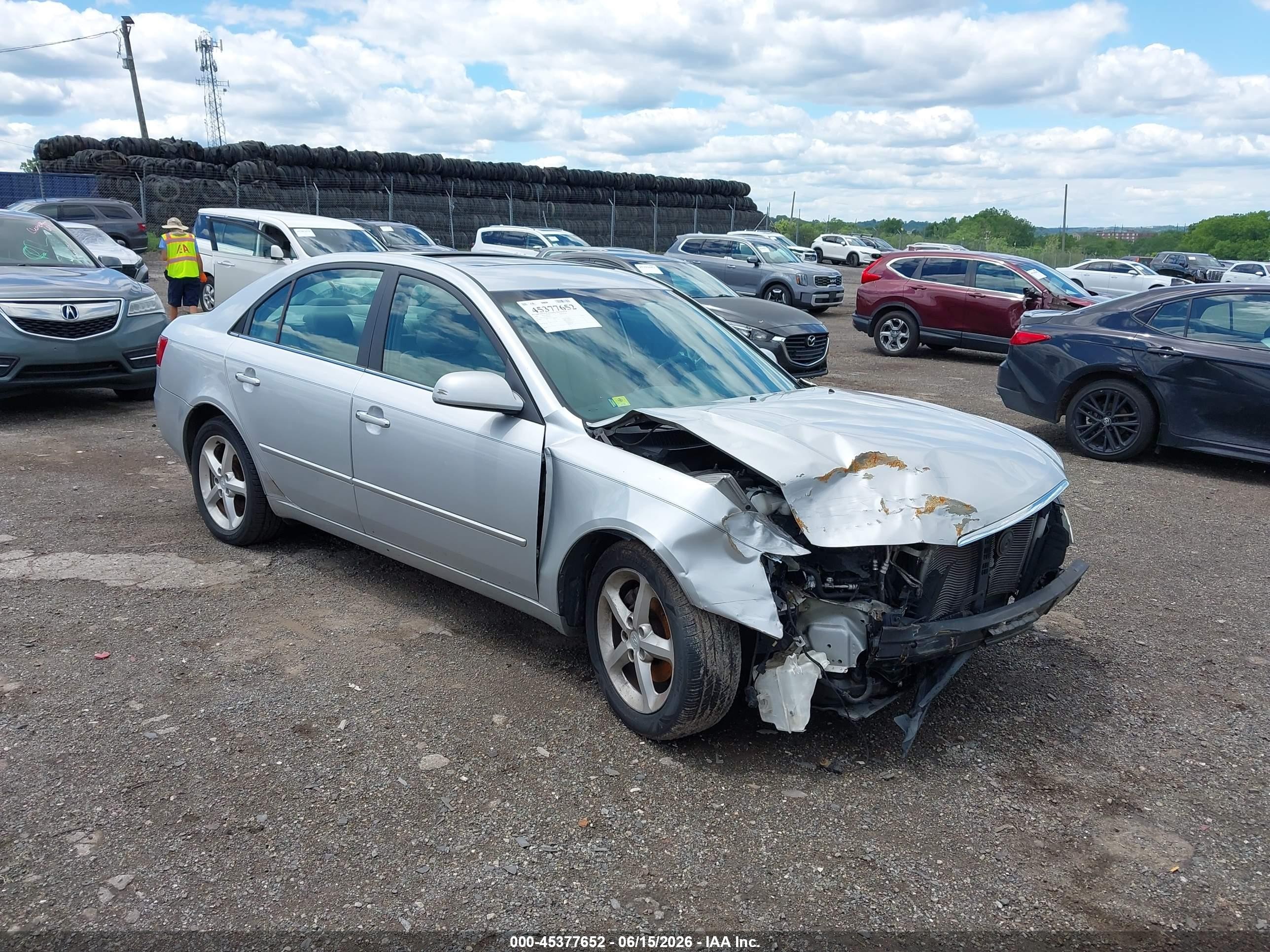 2006 Hyundai Sonata Gls V6/lx V6 Серебряный vin: 5NPEU46F26H074755
