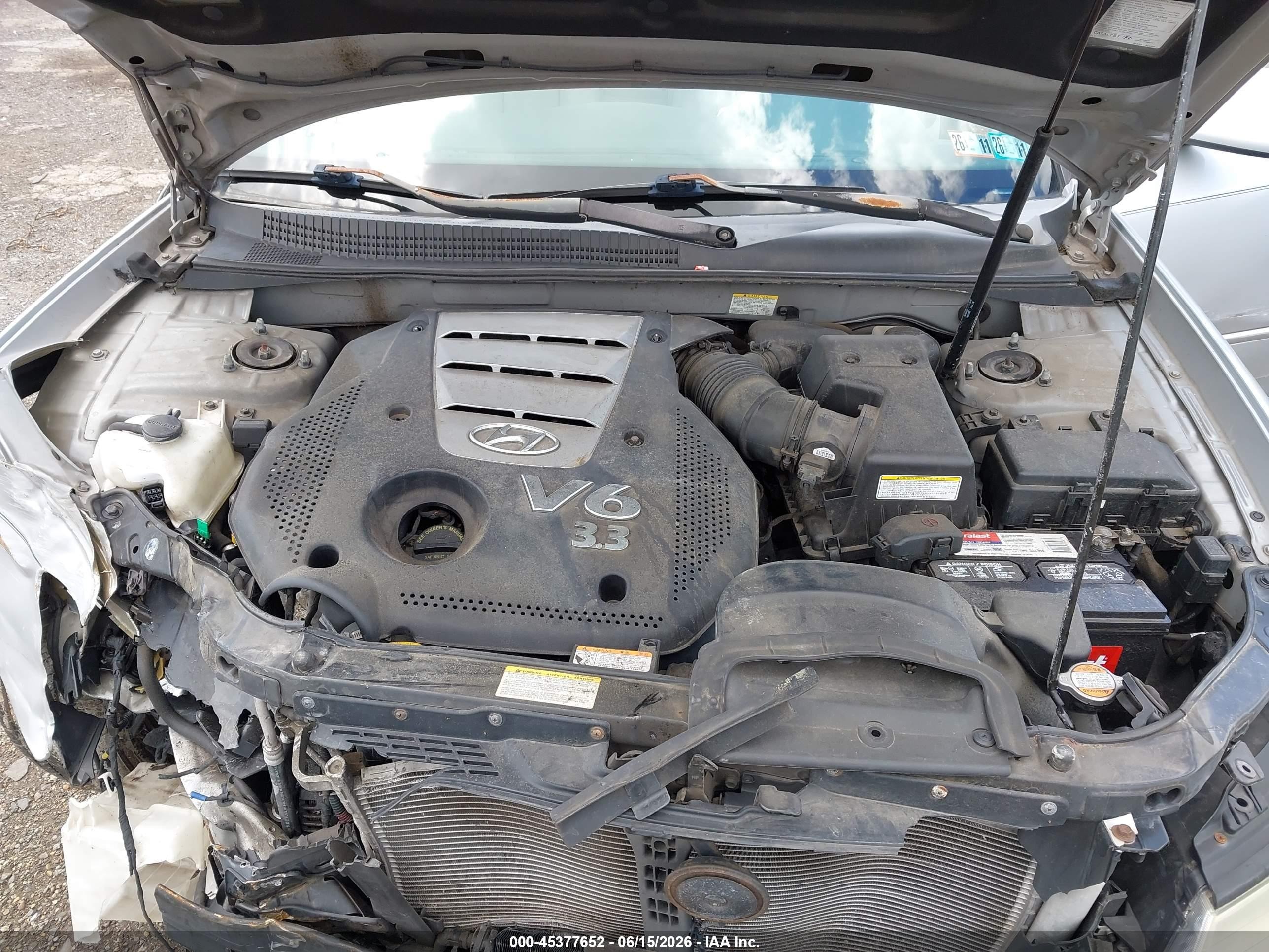 2006 Hyundai Sonata Gls V6/lx V6 Silver vin: 5NPEU46F26H074755