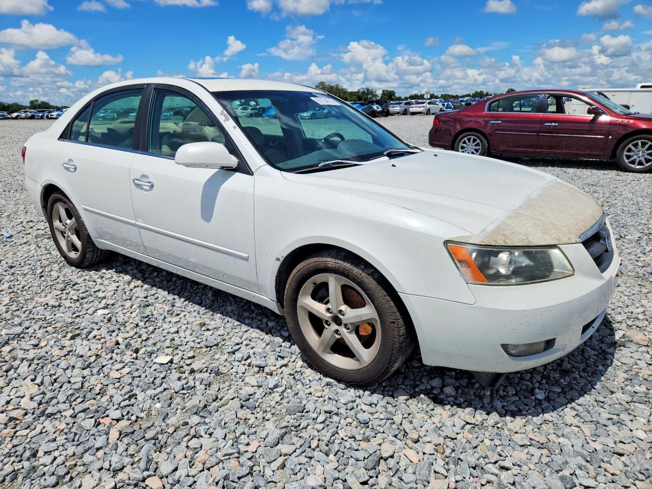 2006 Hyundai Sonata Gls V6 White vin: 5NPEU46F26H146165