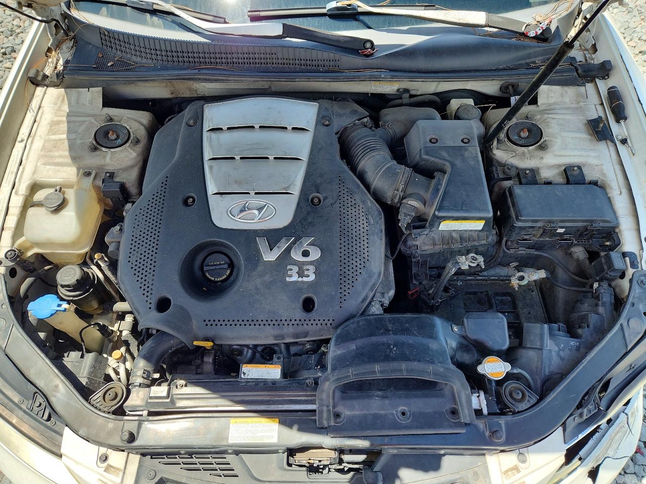 2006 Hyundai Sonata Gls V6 White vin: 5NPEU46F26H146165