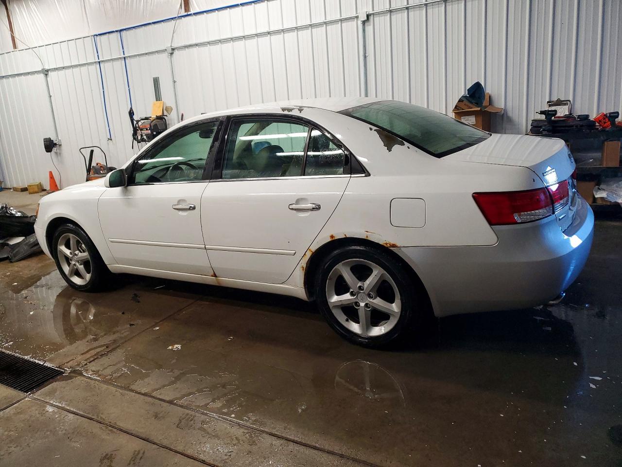 2007 Hyundai Sonata Se White vin: 5NPEU46F27H159399