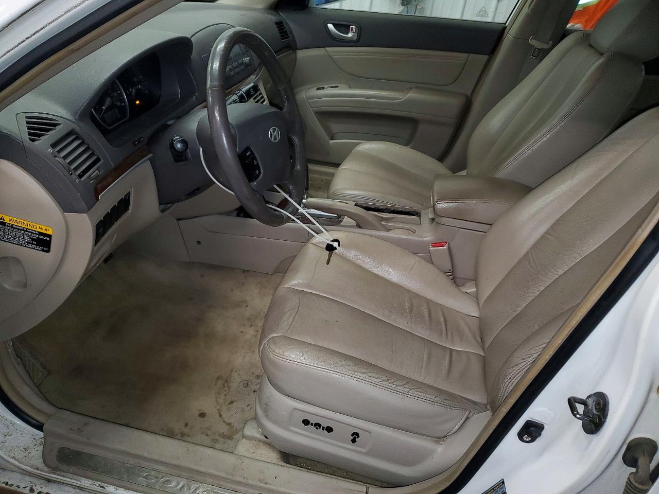 2007 Hyundai Sonata Se White vin: 5NPEU46F27H159399