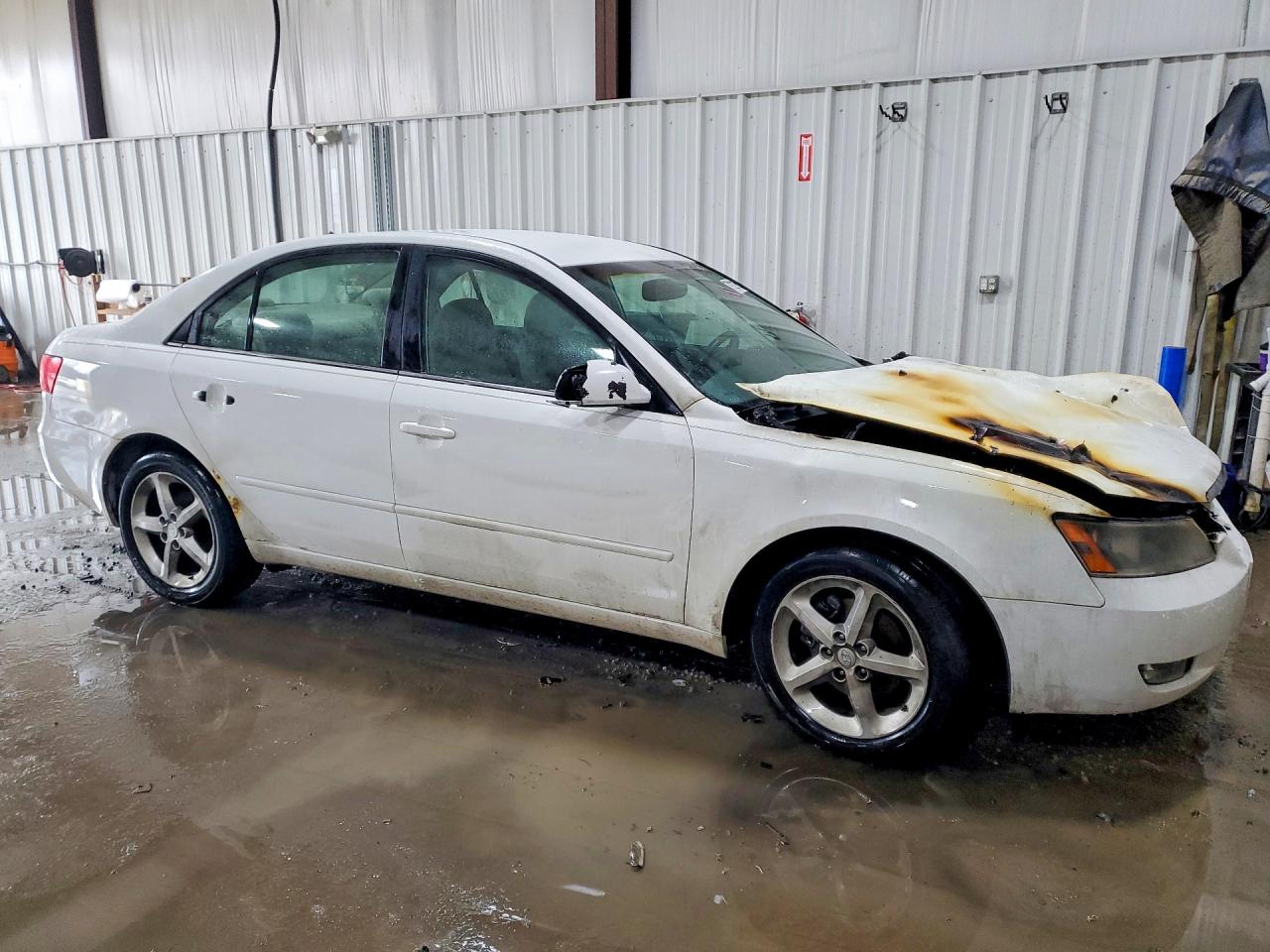 2007 Hyundai Sonata Se White vin: 5NPEU46F27H173724