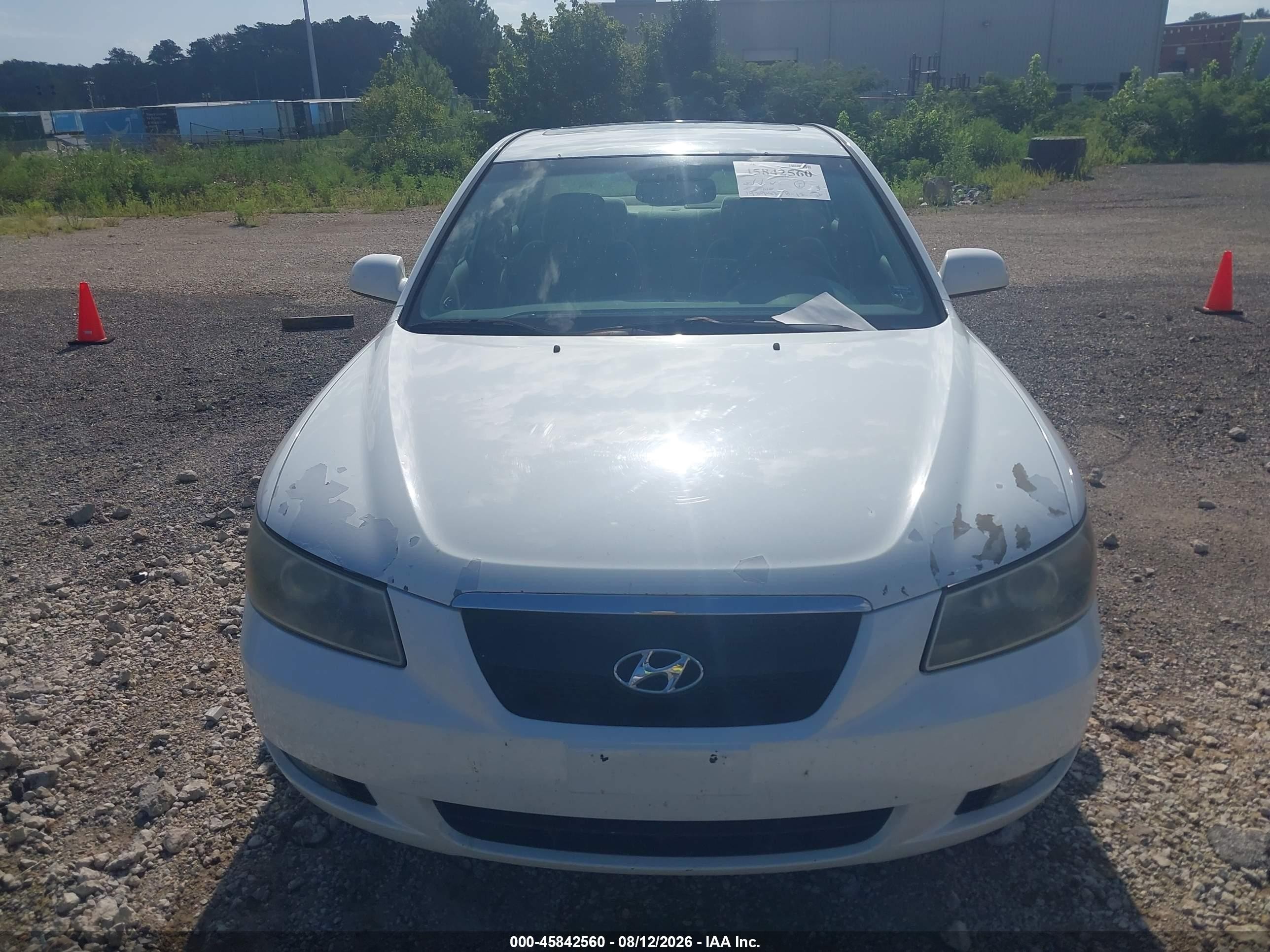 2007 Hyundai Sonata Limited/limited W/xm/se/se W/xm White vin: 5NPEU46F27H175912
