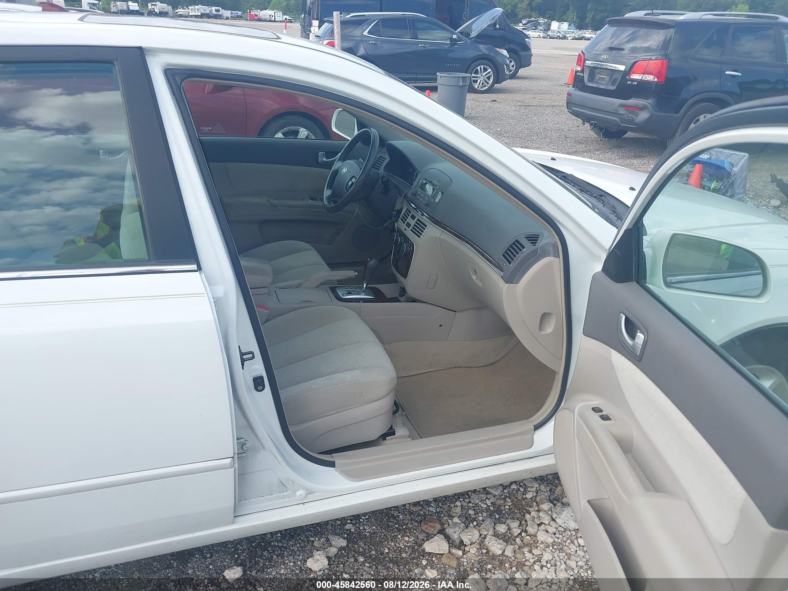 2007 Hyundai Sonata Limited/limited W/xm/se/se W/xm White vin: 5NPEU46F27H175912