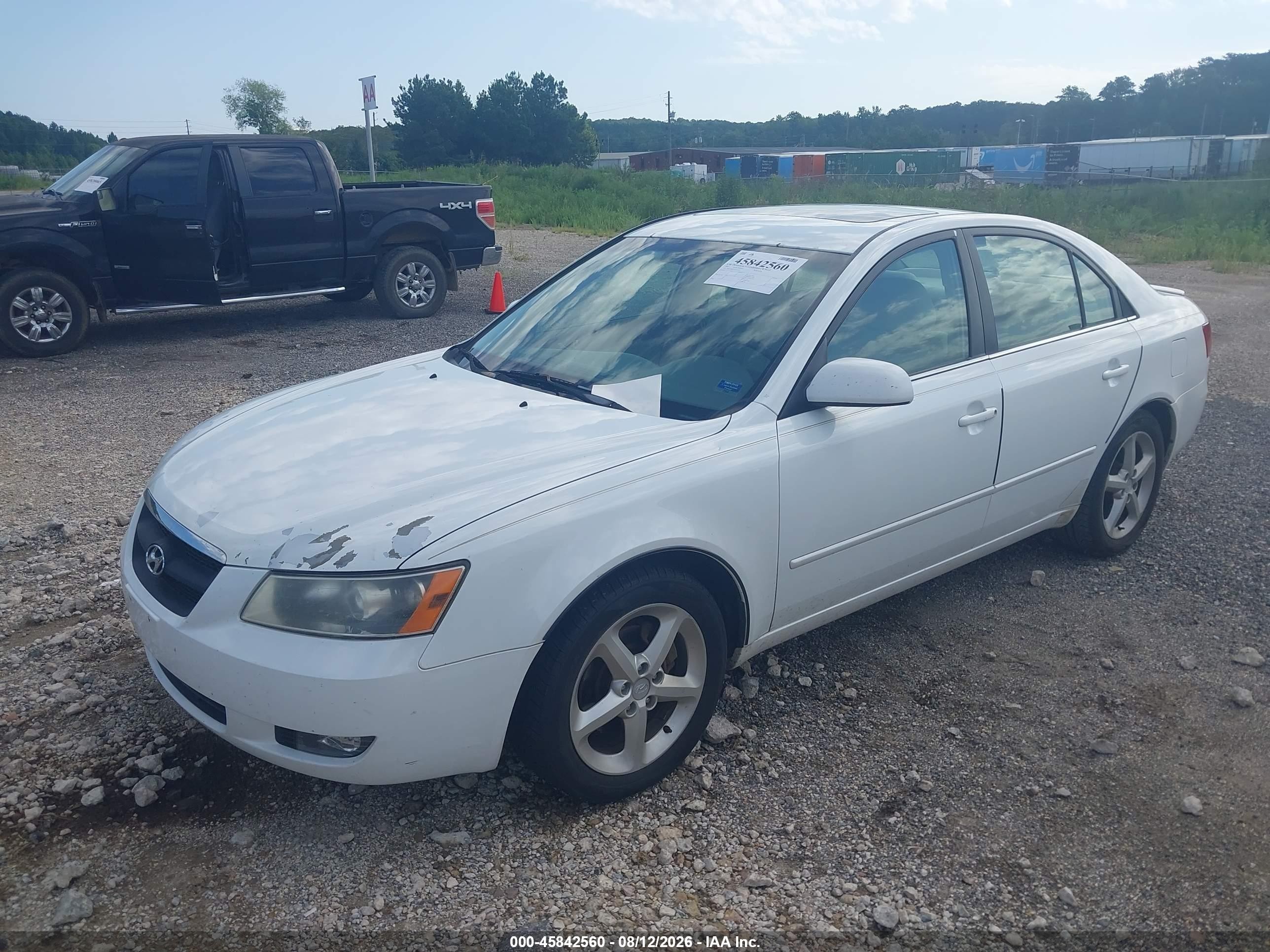 2007 Hyundai Sonata Limited/limited W/xm/se/se W/xm White vin: 5NPEU46F27H175912