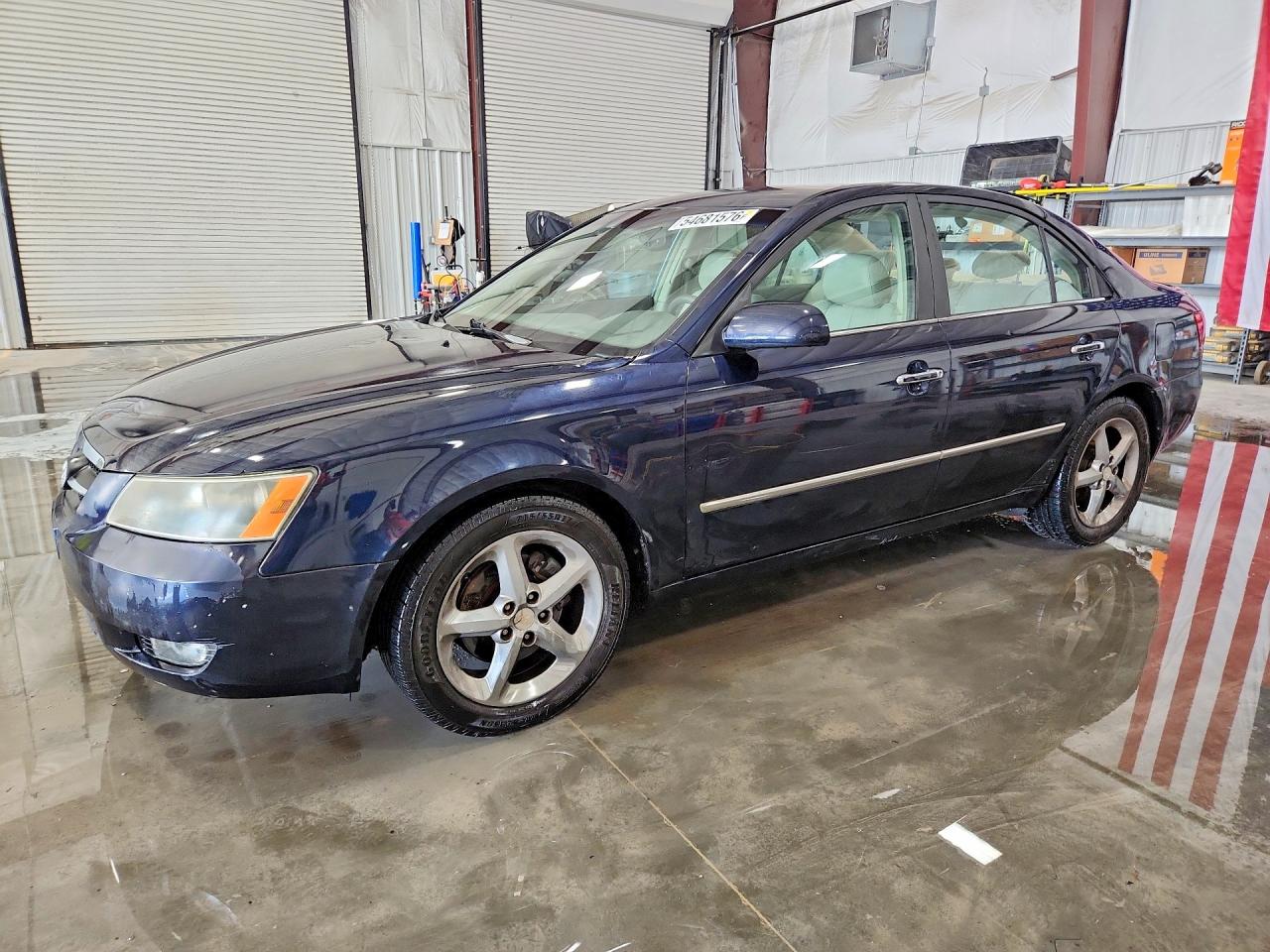 2008 Hyundai Sonata Se V6 Blue vin: 5NPEU46F28H303907