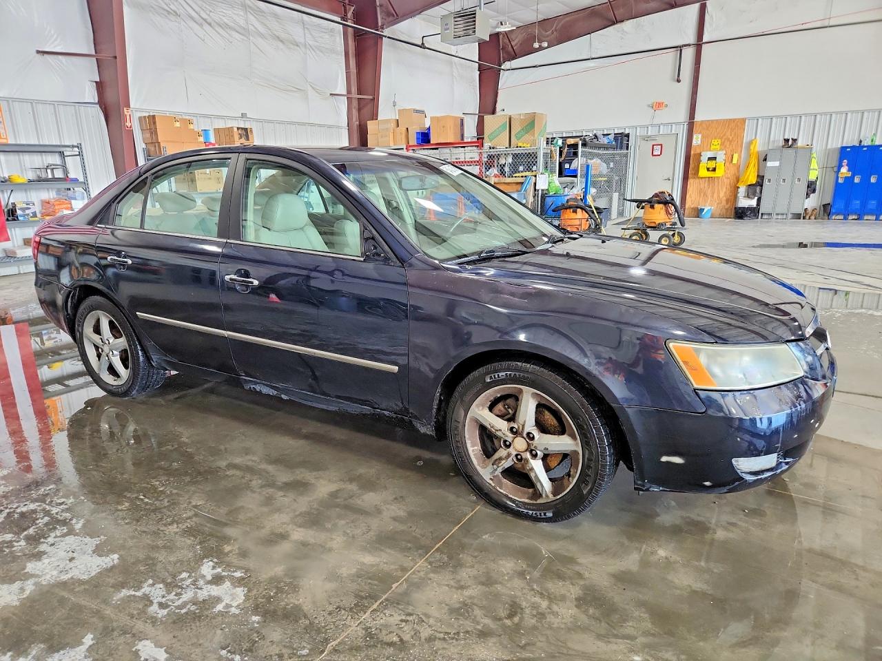 2008 Hyundai Sonata Se V6 Blue vin: 5NPEU46F28H303907