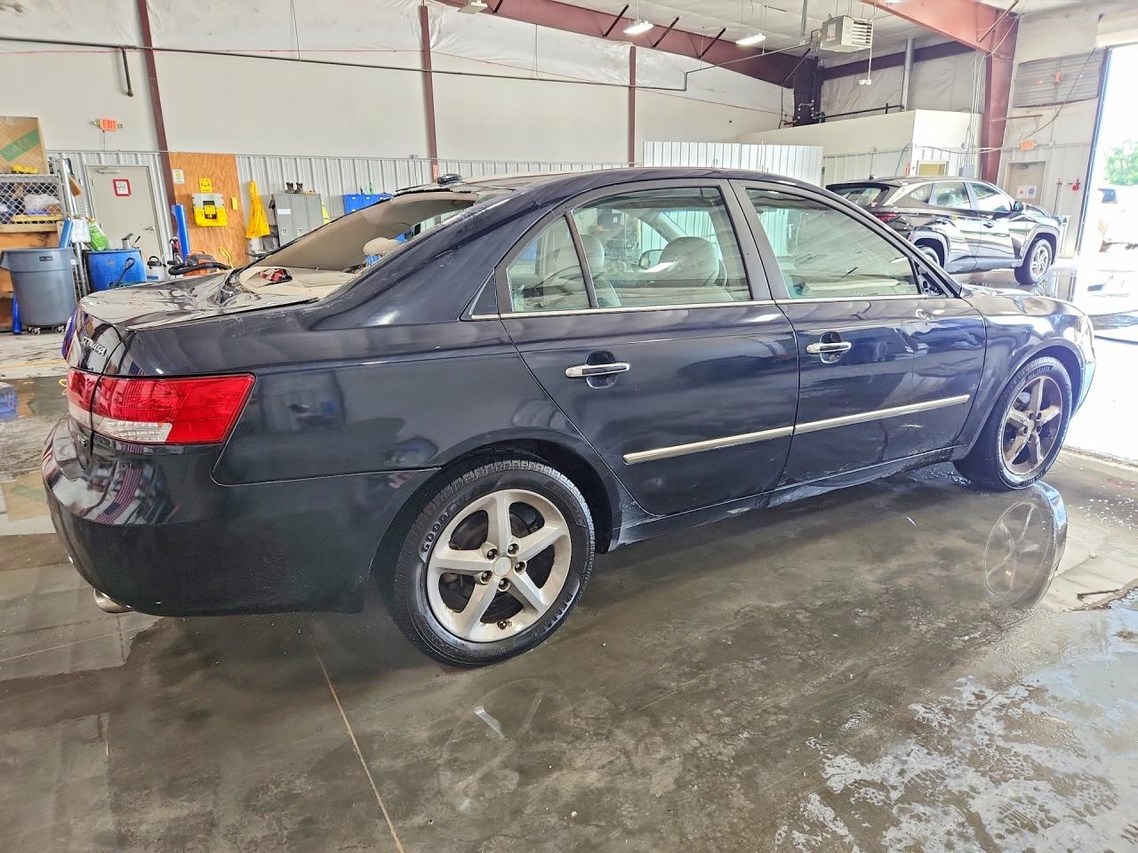 2008 Hyundai Sonata Se V6 Blue vin: 5NPEU46F28H303907