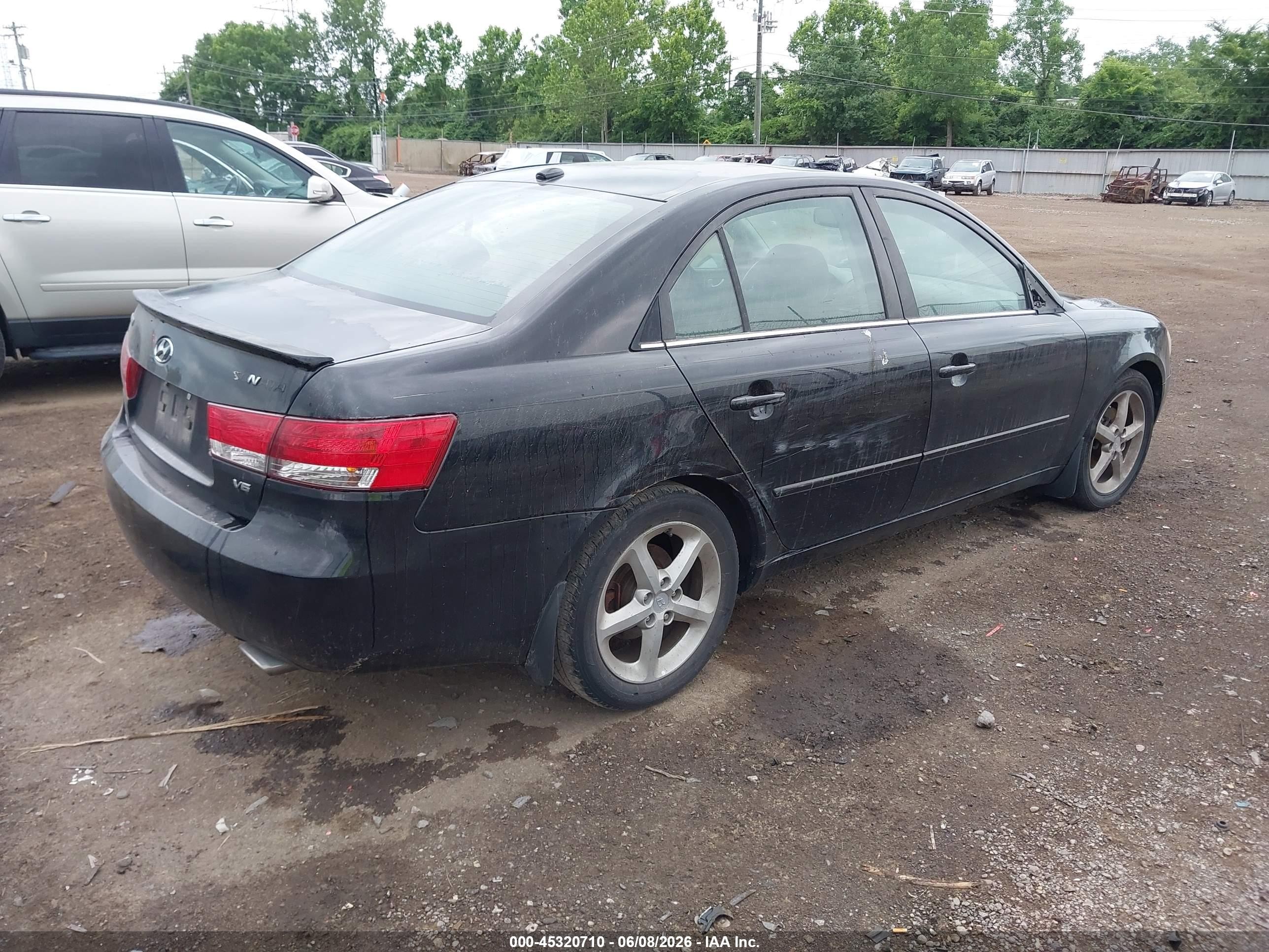 2008 Hyundai Sonata Limited V6/se V6 Black vin: 5NPEU46F28H336647