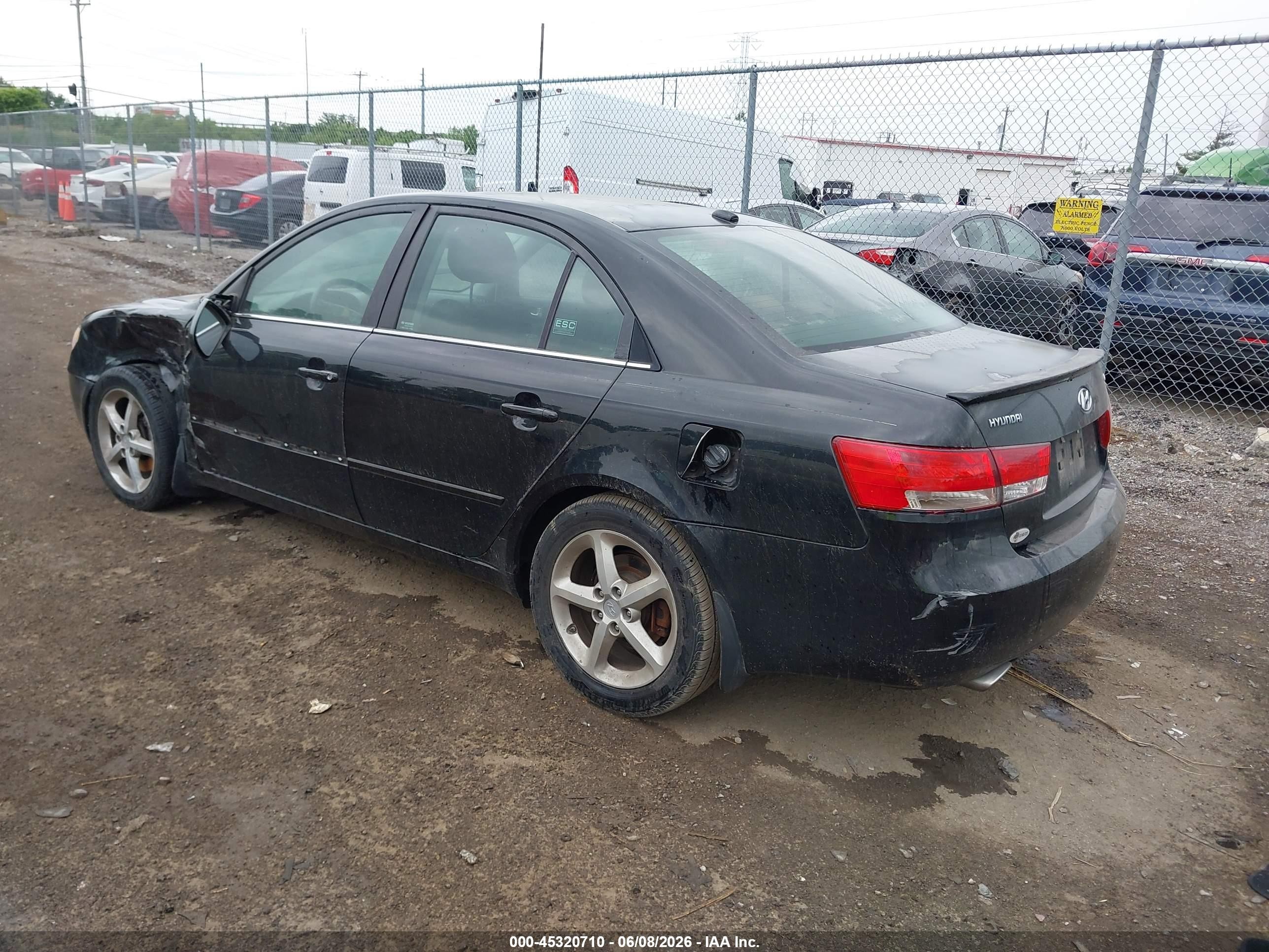 2008 Hyundai Sonata Limited V6/se V6 Black vin: 5NPEU46F28H336647
