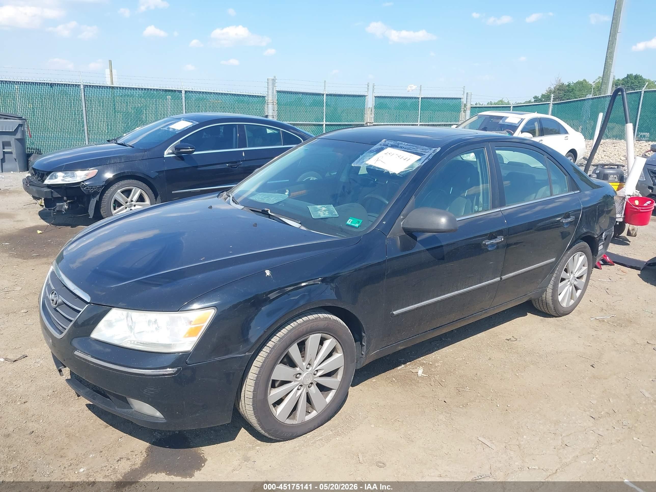 2009 Hyundai Sonata Limited V6 Black vin: 5NPEU46F29H498747