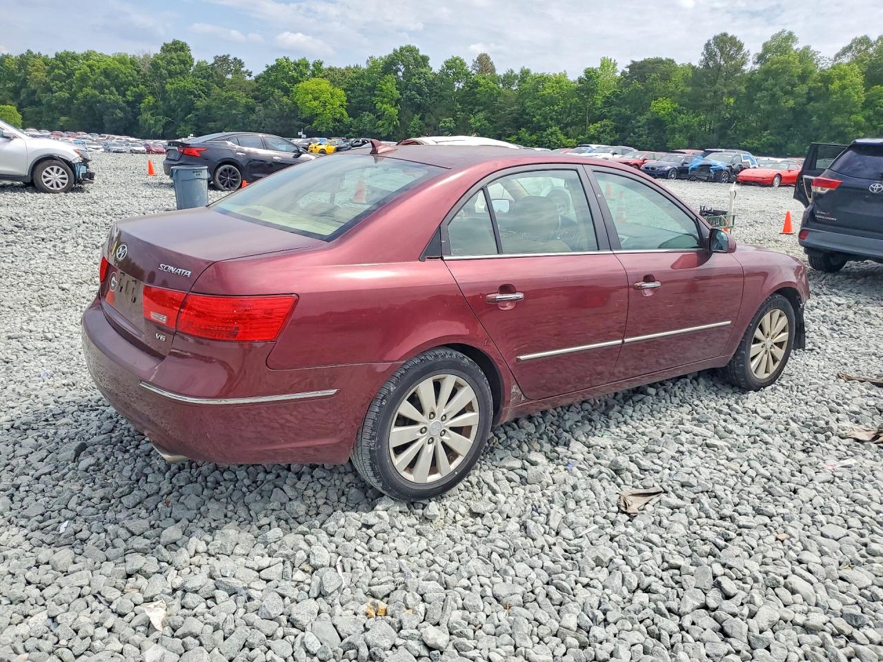 2009 Hyundai Sonata Limited V6 Burgundy vin: 5NPEU46F29H529270