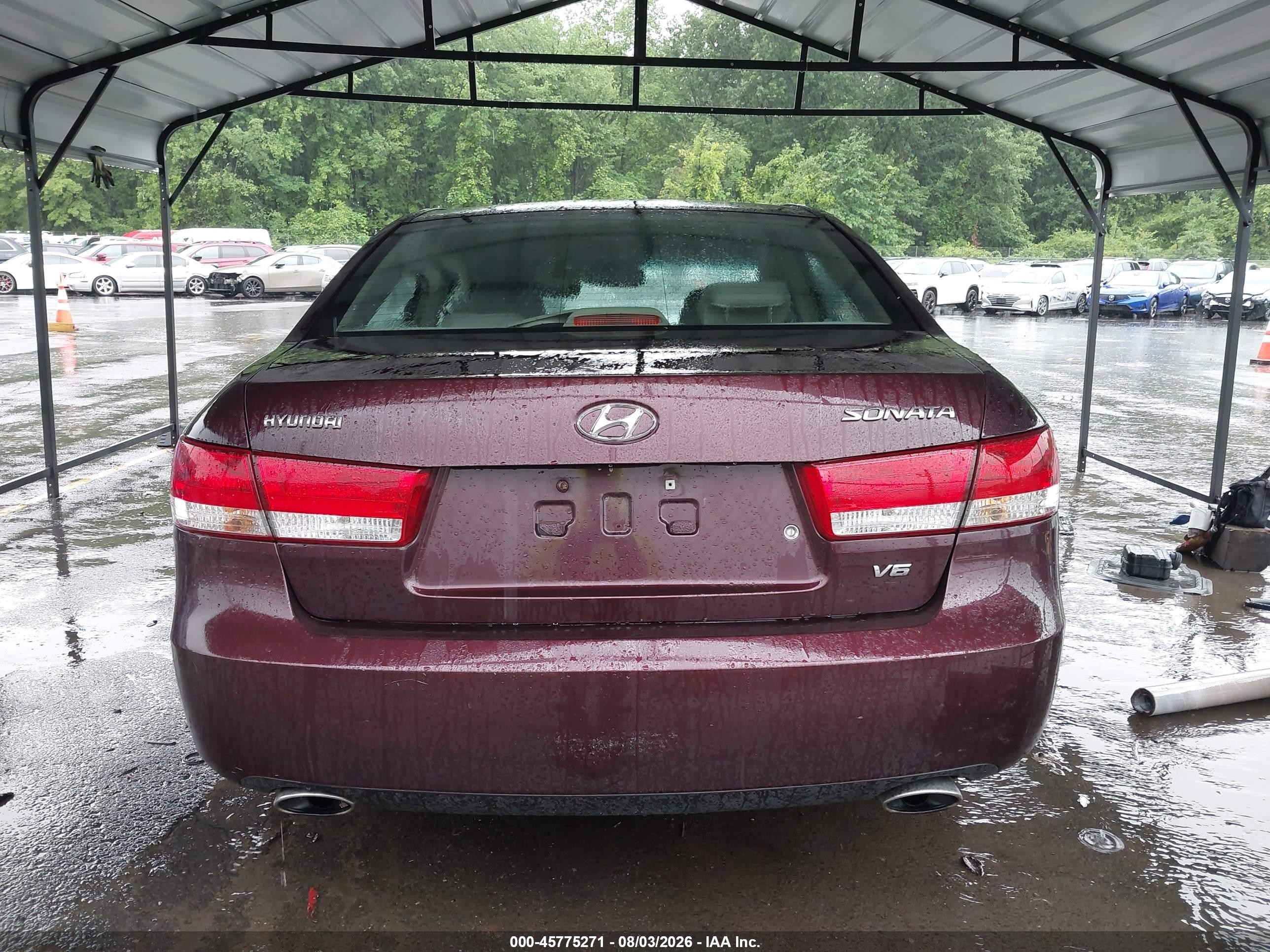 2006 Hyundai Sonata Gls V6/lx V6 Purple vin: 5NPEU46F36H069712