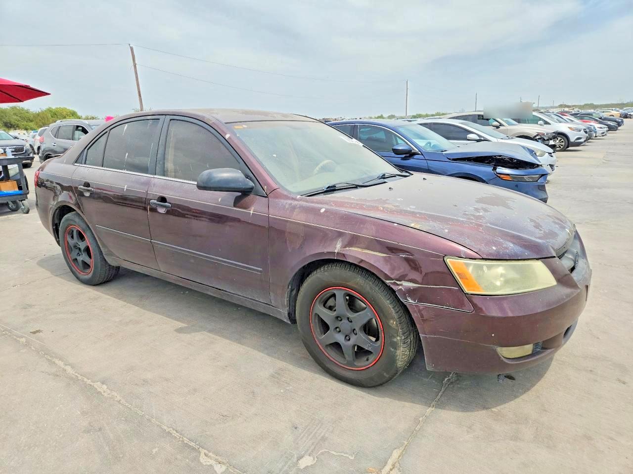 2006 Hyundai Sonata Gls V6 Maroon vin: 5NPEU46F36H093847