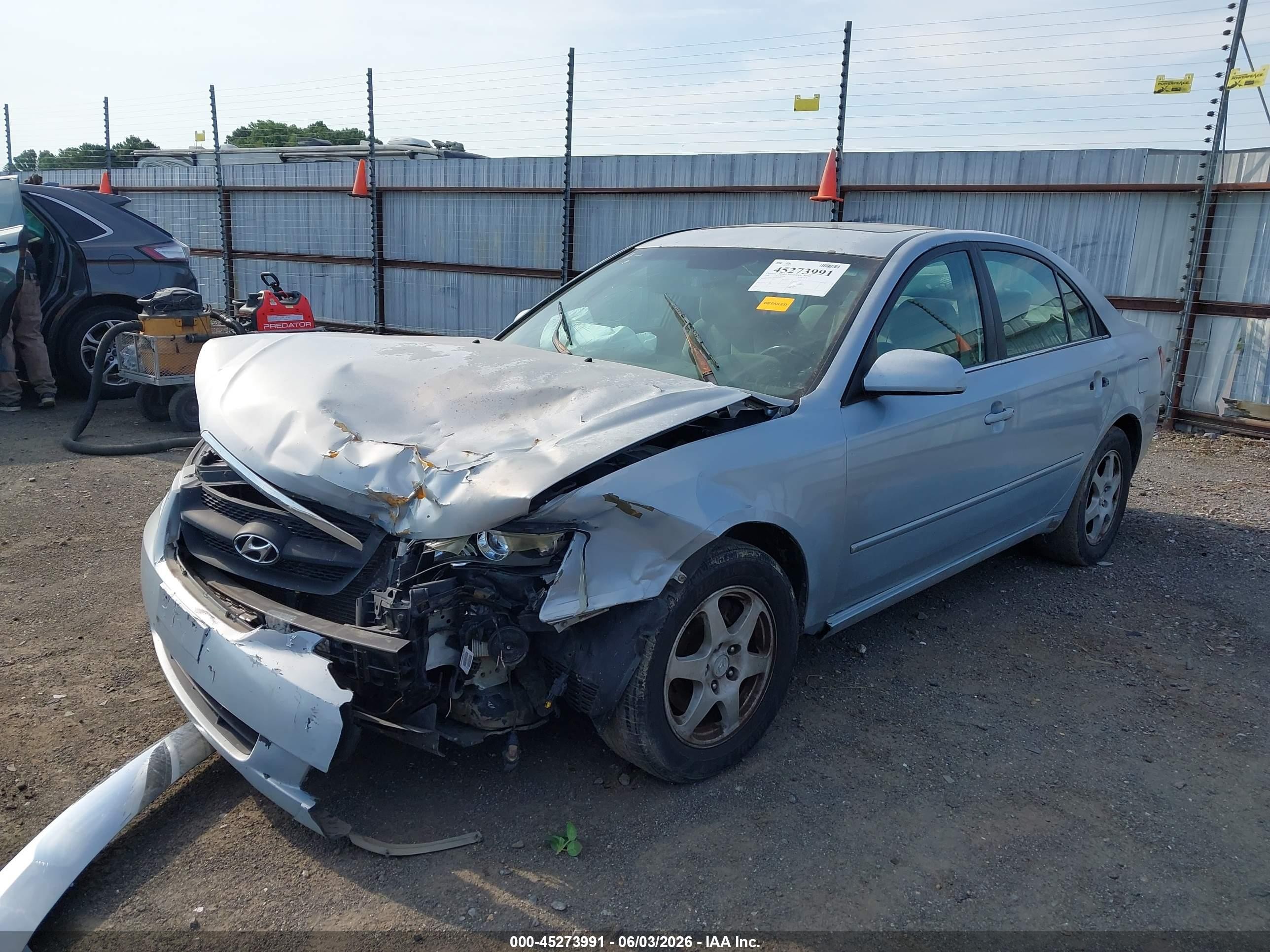 2006 Hyundai Sonata Gls V6/lx V6 Light Blue vin: 5NPEU46F36H108248