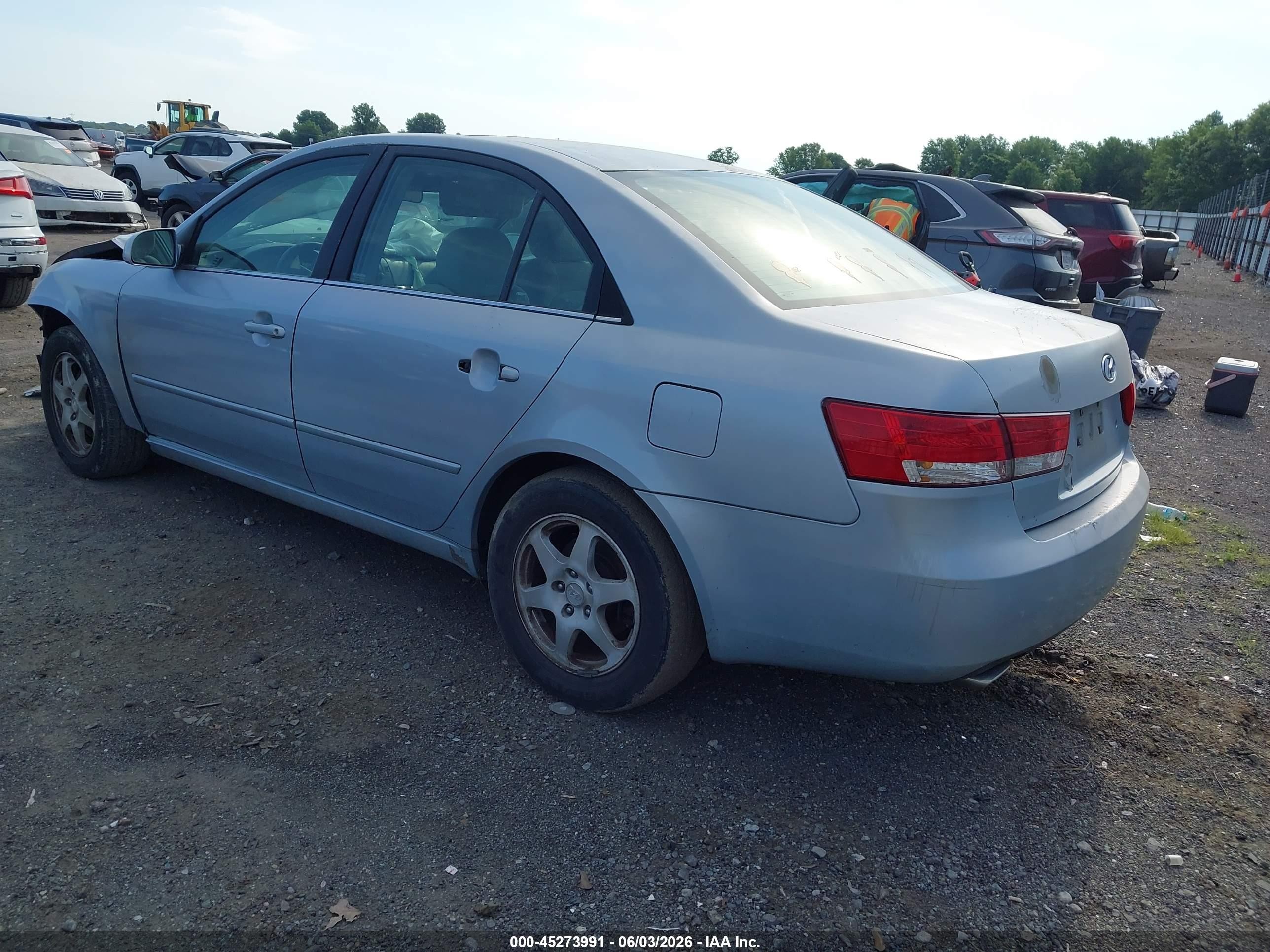 2006 Hyundai Sonata Gls V6/lx V6 Light Blue vin: 5NPEU46F36H108248