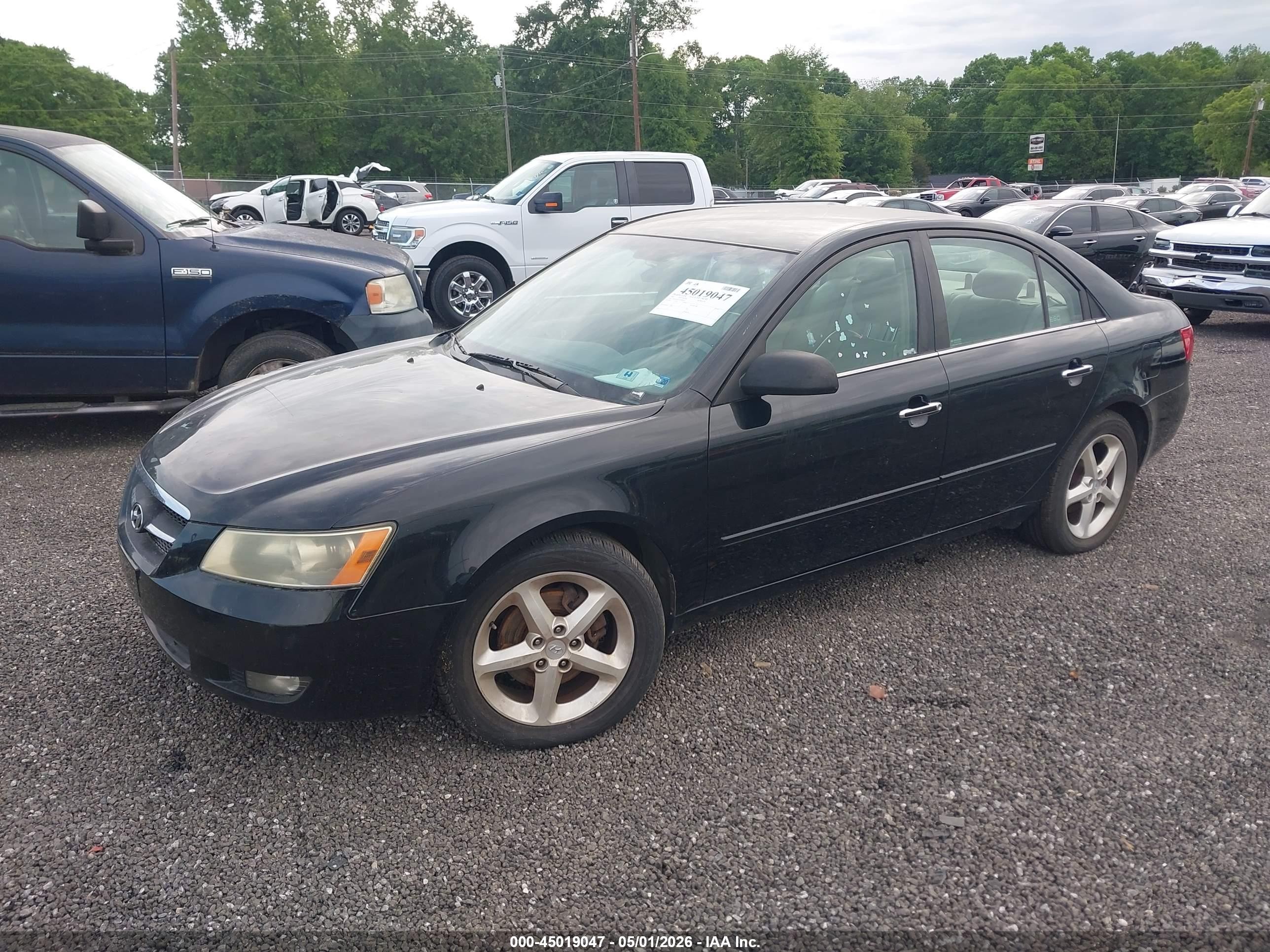 2007 Hyundai Sonata Limited/se V6 Black vin: 5NPEU46F37H188054