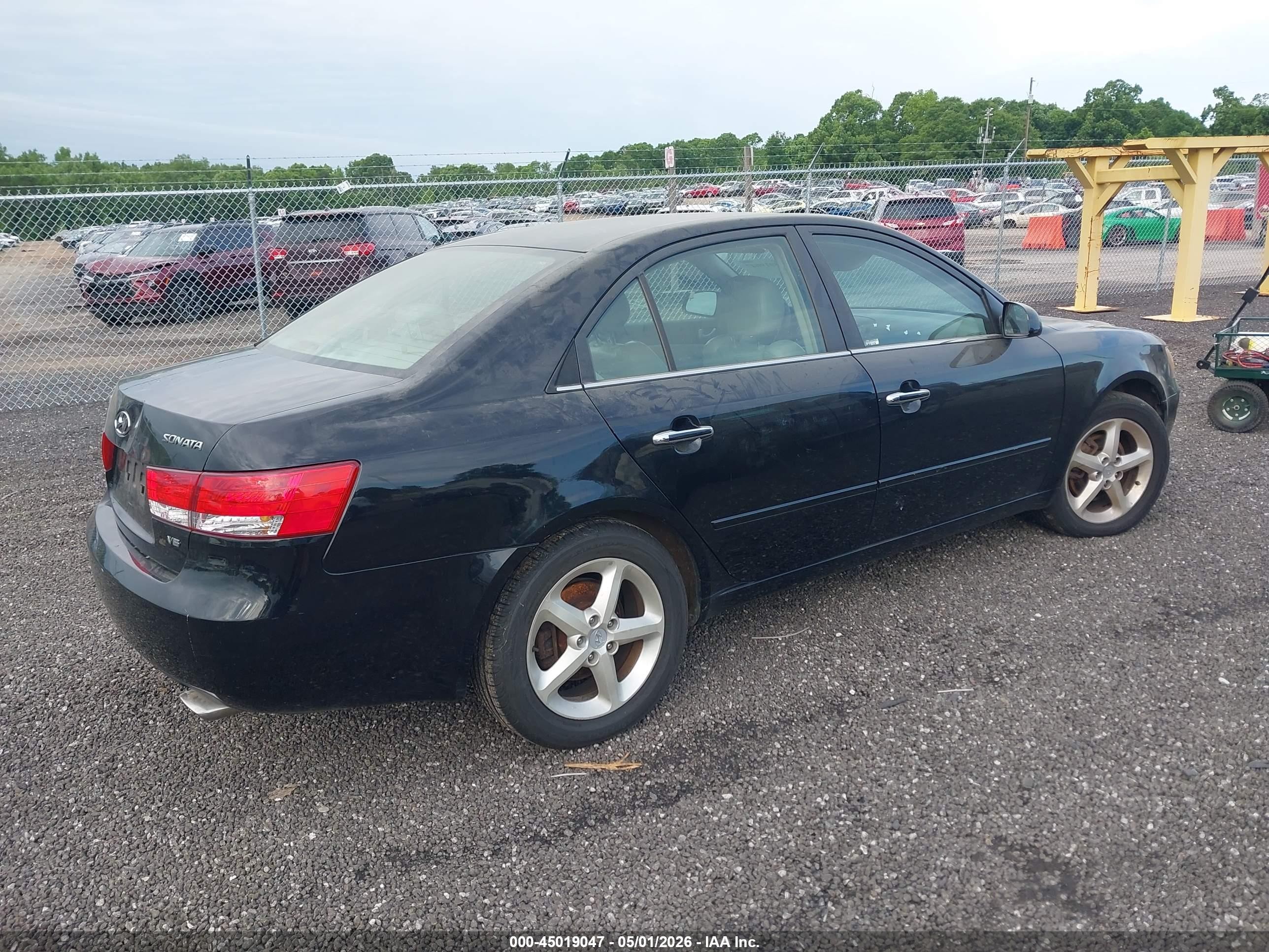 2007 Hyundai Sonata Limited/se V6 Black vin: 5NPEU46F37H188054